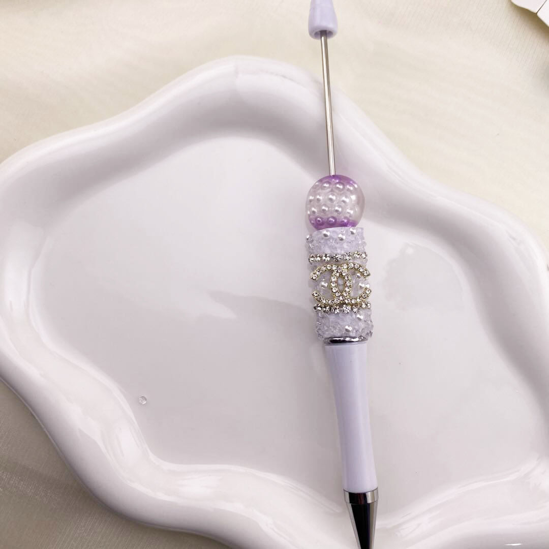 FS6952-Heavily Embellished Diamond-Beaded Pen For DIY Crafts Personalized Pen with Jewelry Beads Zoe DIY Wholesale