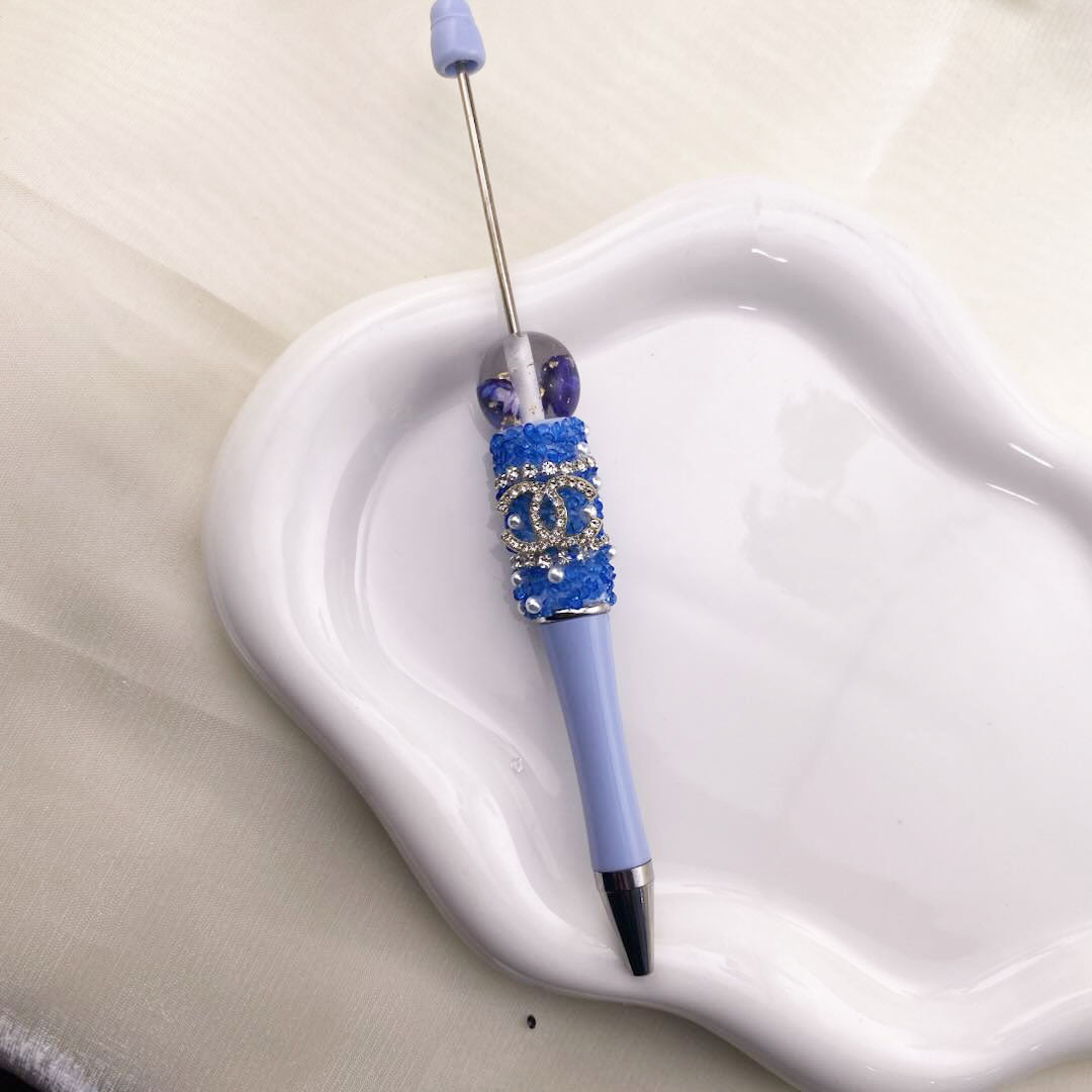 FS6952-Heavily Embellished Diamond-Beaded Pen For DIY Crafts Personalized Pen with Jewelry Beads Zoe DIY Wholesale