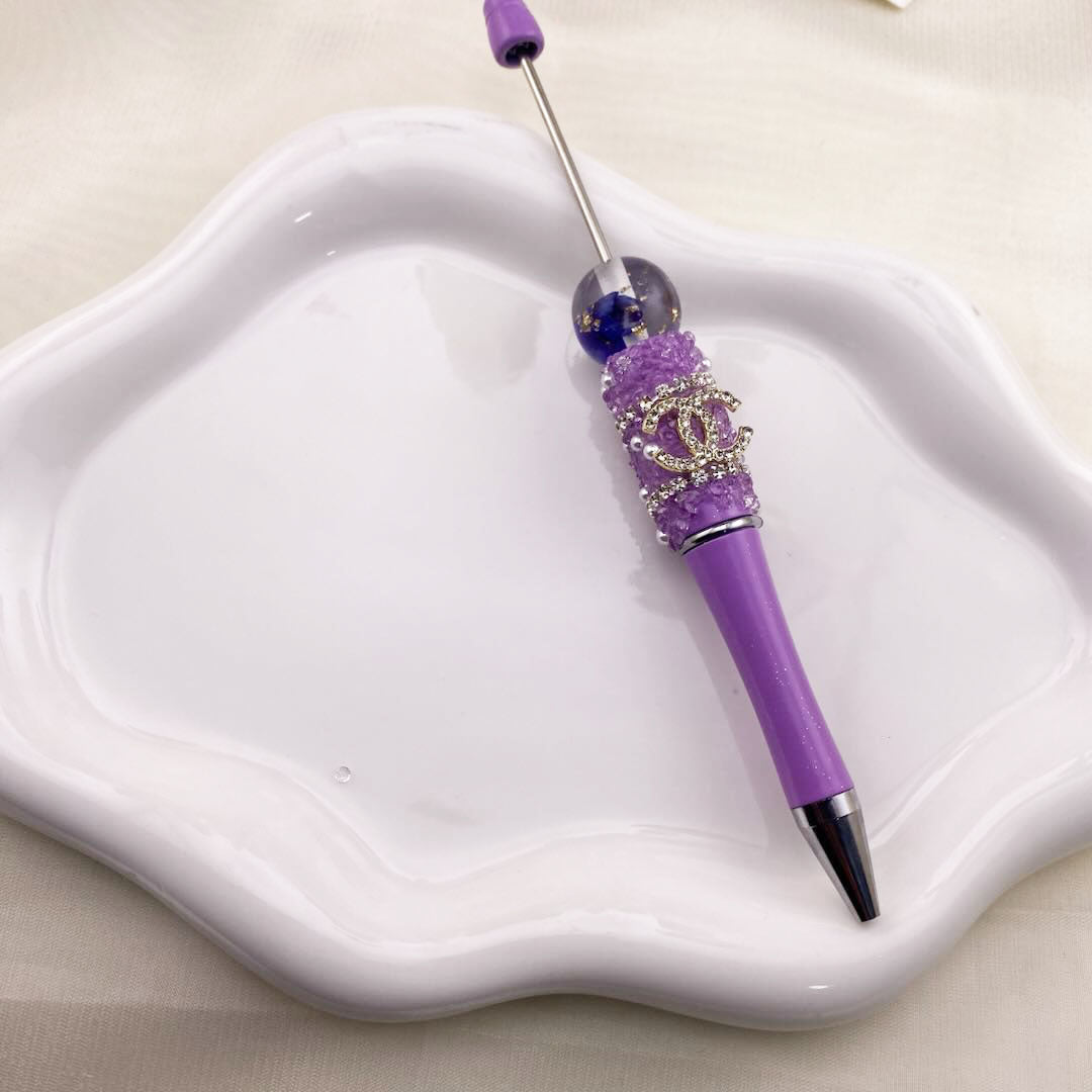 FS6952-Heavily Embellished Diamond-Beaded Pen For DIY Crafts Personalized Pen with Jewelry Beads Zoe DIY Wholesale