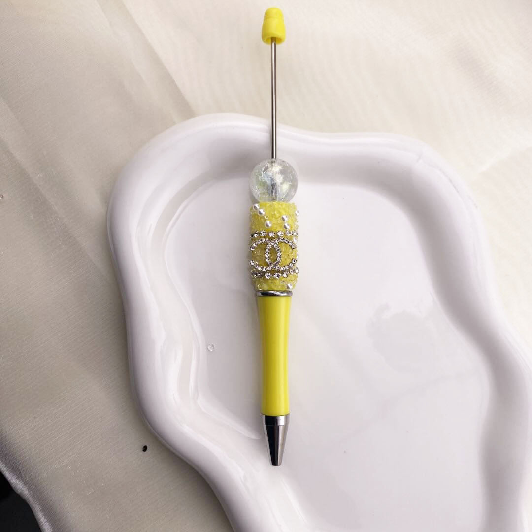 FS6952-Heavily Embellished Diamond-Beaded Pen For DIY Crafts Personalized Pen with Jewelry Beads Zoe DIY Wholesale