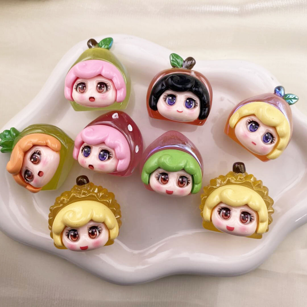 FS4249-Electroplated Luminous Solid Color Fruit Figure Zoe DIY Wholesale