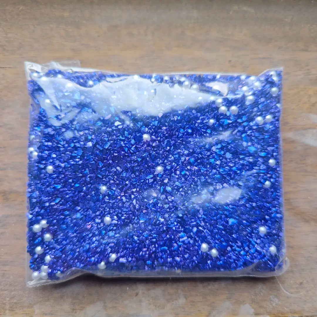 Uv Color Glass Sand + Pearl Mixed: Colored Plated Glass Sand + Pearl Mixed Style ZoeDIY Shop