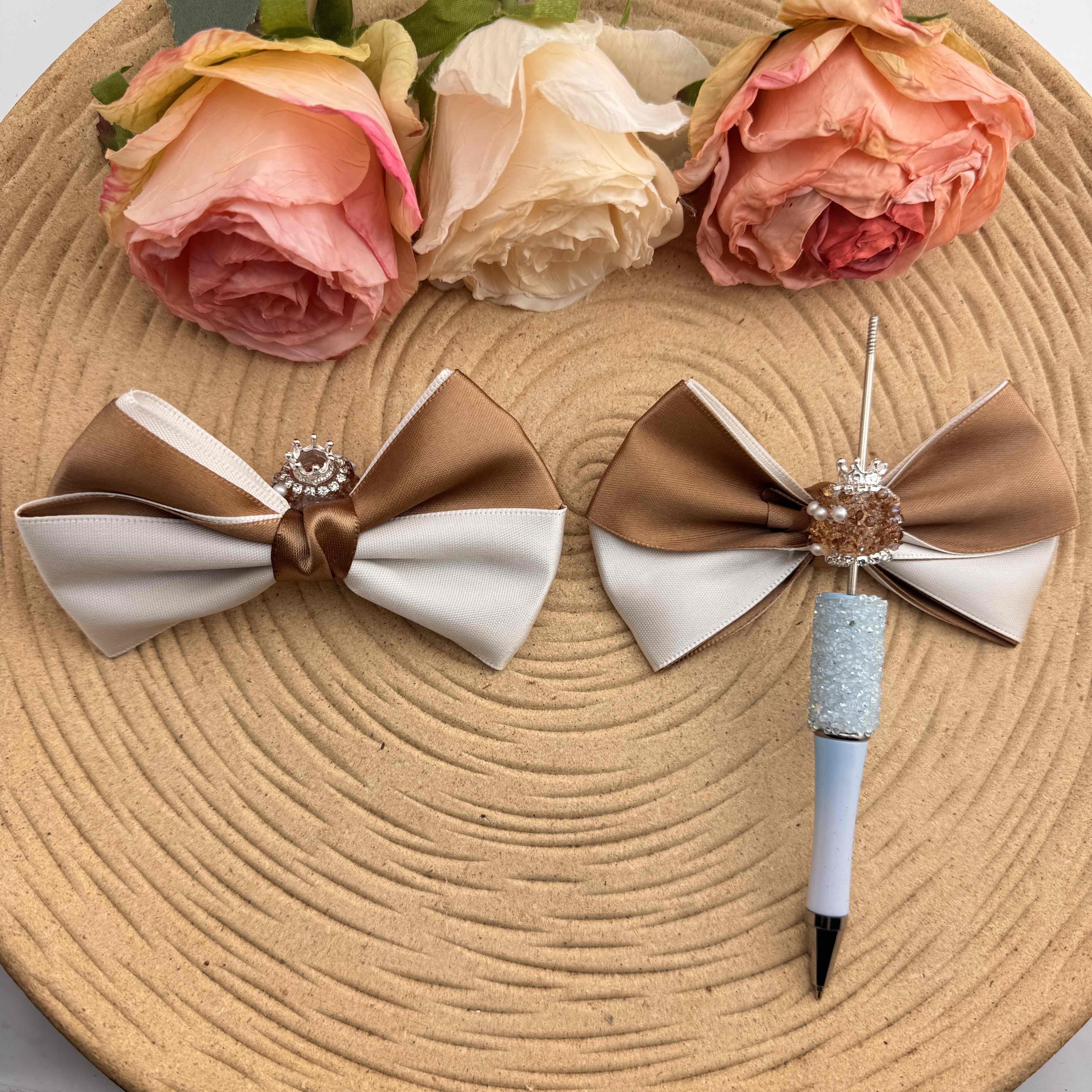 16mm Sugar Beads With Bow For Beadable Pens Keychain Making Zoe DIY Wholesale