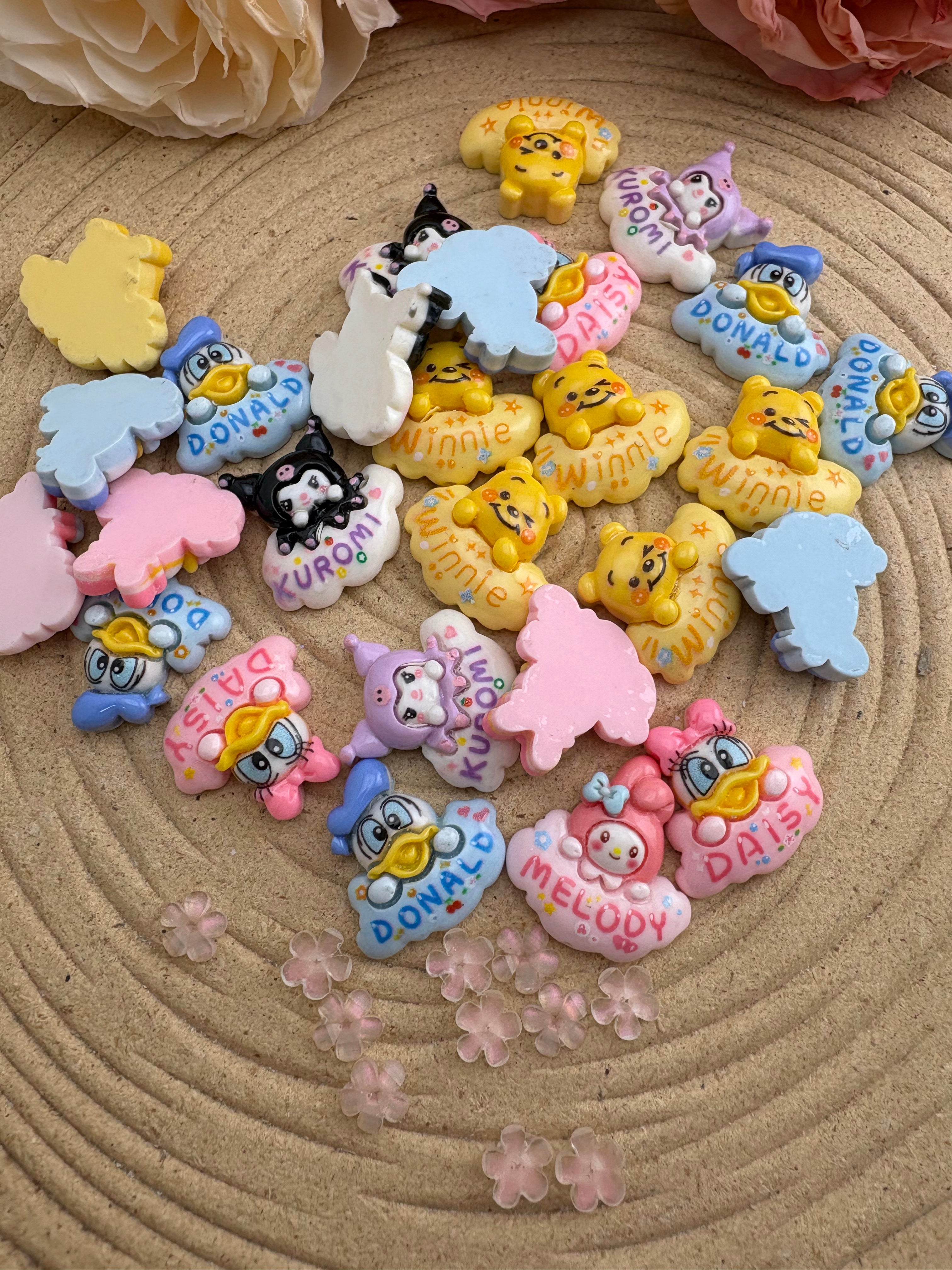 FS10451-Cartoon Cream Resin Accessories Zoe DIY Wholesale