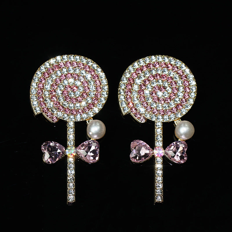 FS10657 DIY Lollipop Alloy Crystal Patches