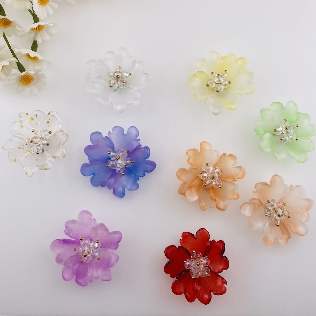 FS6928-36MM Glazed Double-Layer Peony For Decoration DIY Craft