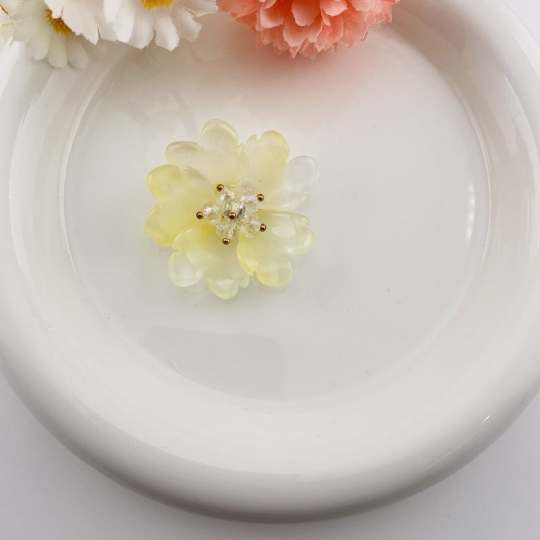 FS6928-36MM Glazed Double-Layer Peony For Decoration DIY Craft