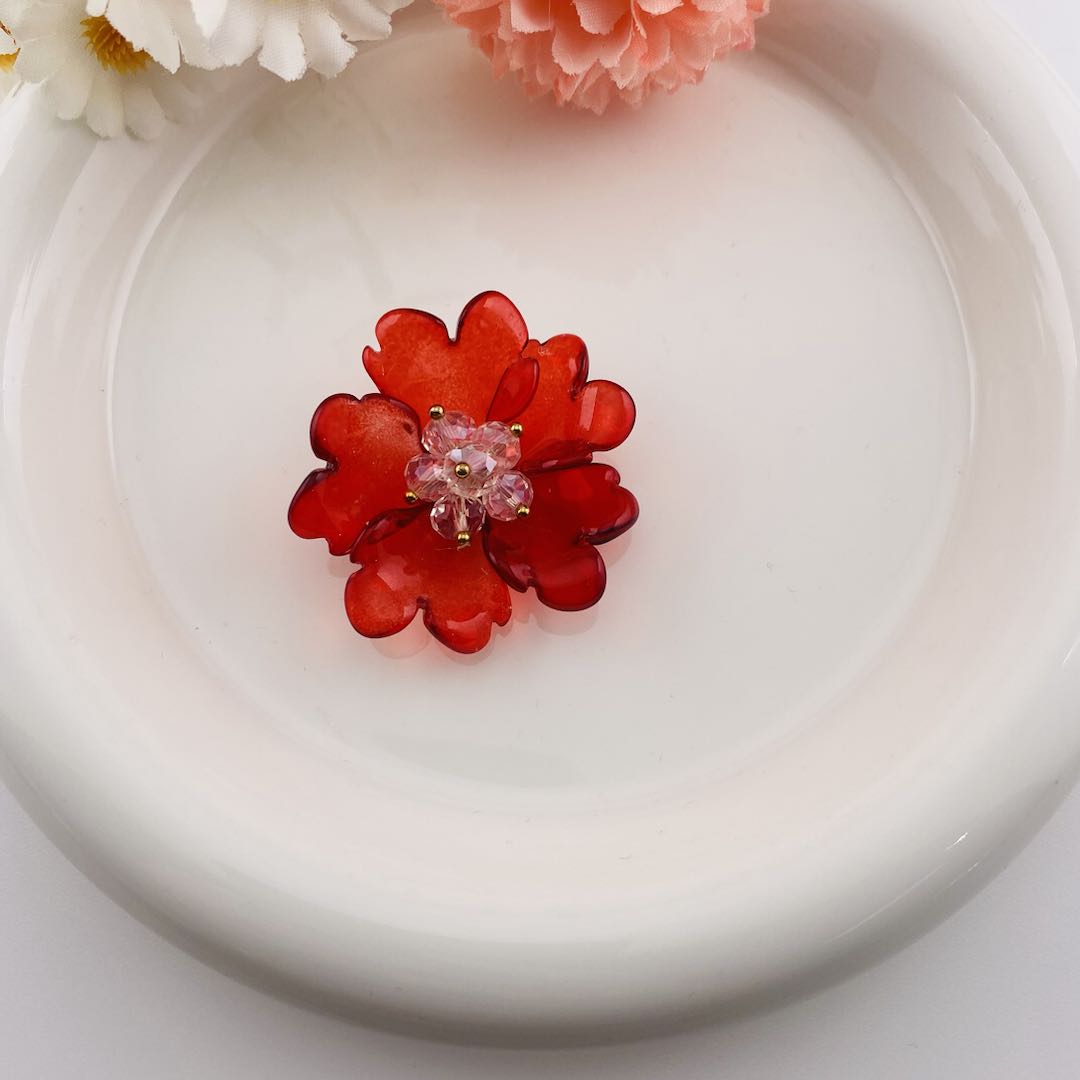 FS6928-36MM Glazed Double-Layer Peony For Decoration DIY Craft