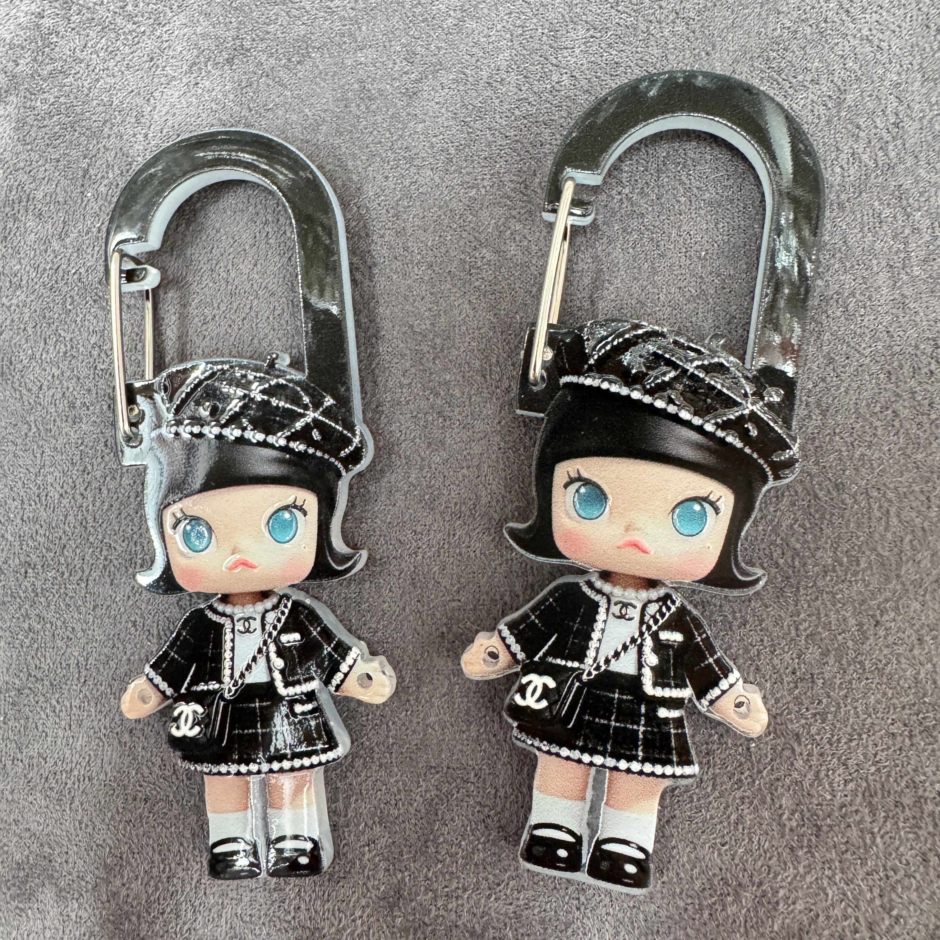 Cute Girl Moll Bag Charm Pendants,Decorative Bag DIY Accessories,As Picture Shows