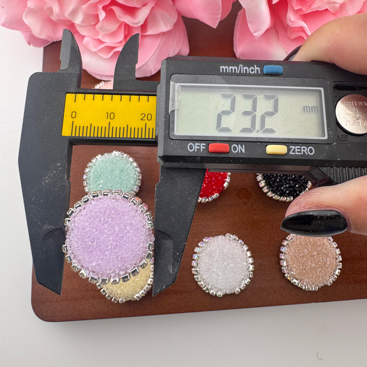 FS20732-About 25mm Sugar Base Beads For Making Fancy Beads