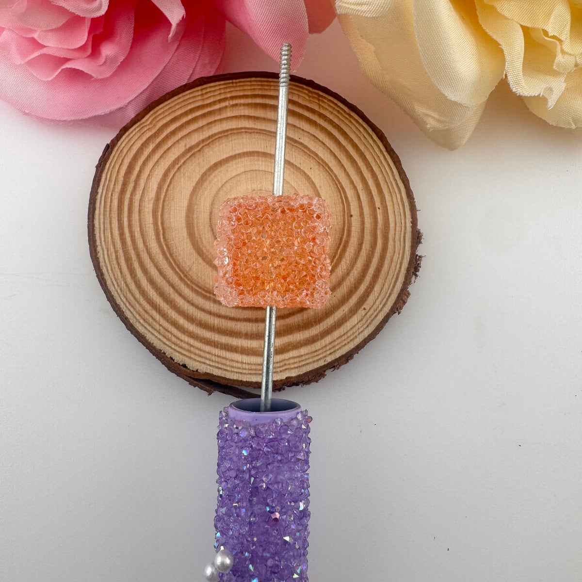 Sand Sugar Bead Pendants DIY Phone Chains & Bag Charms (Handmade)