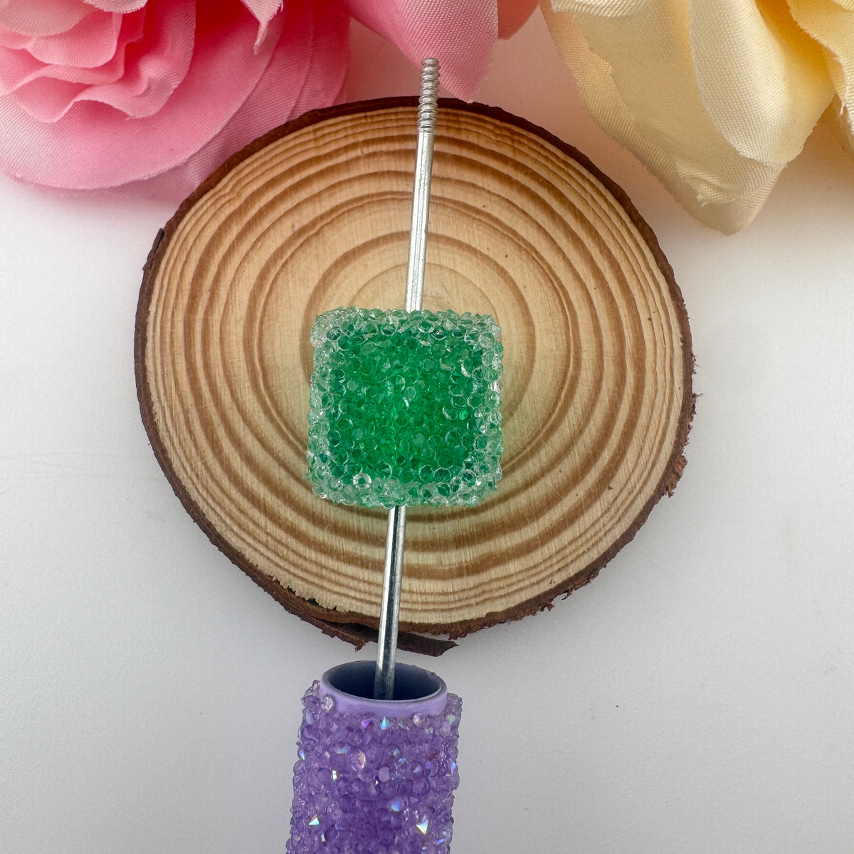 Sand Sugar Bead Pendants DIY Phone Chains & Bag Charms (Handmade)