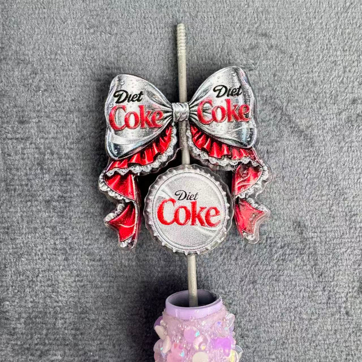 Diet Coke Acrylic Bow Beads For Beadable Pen