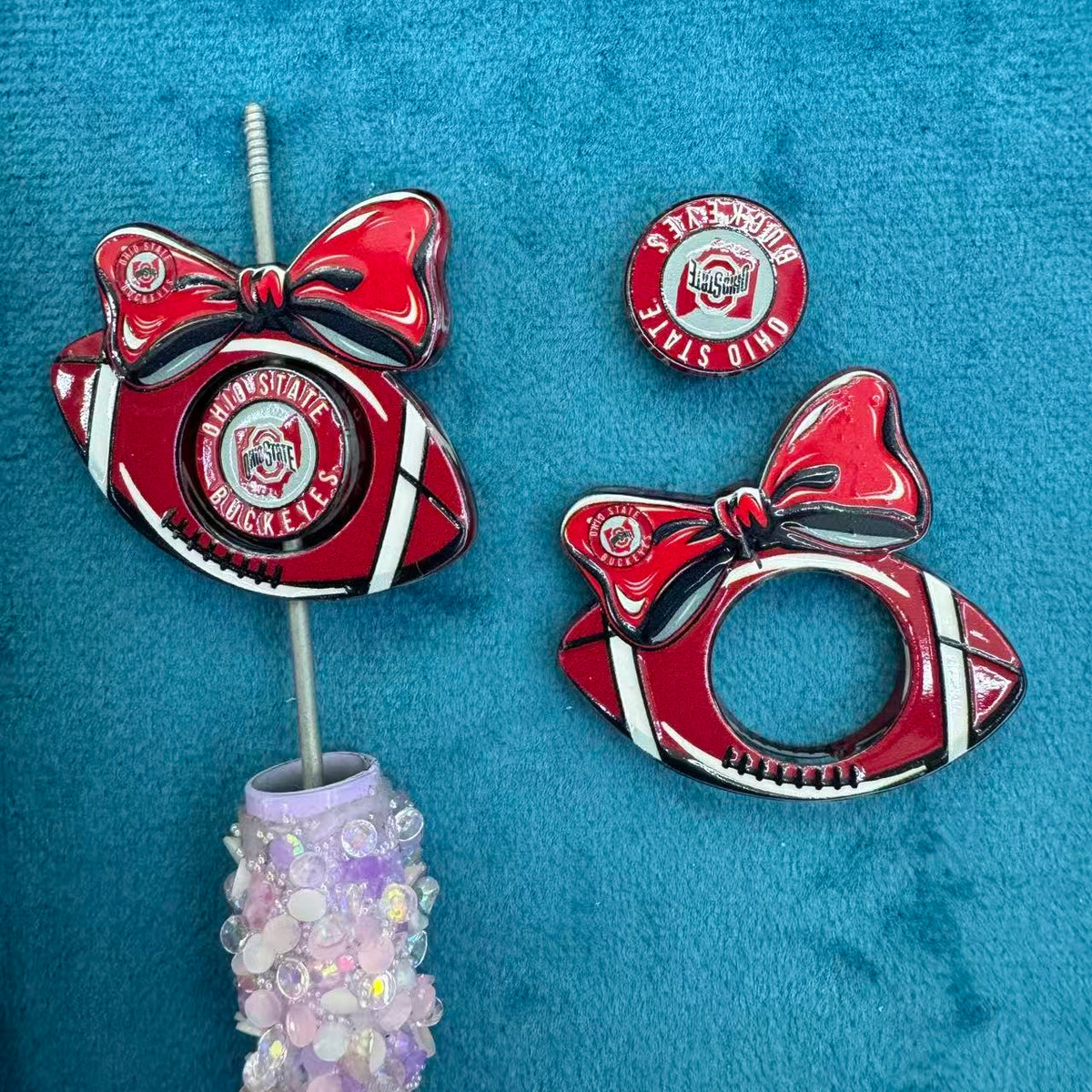 Ohio state Buckeyes acrylic Beads