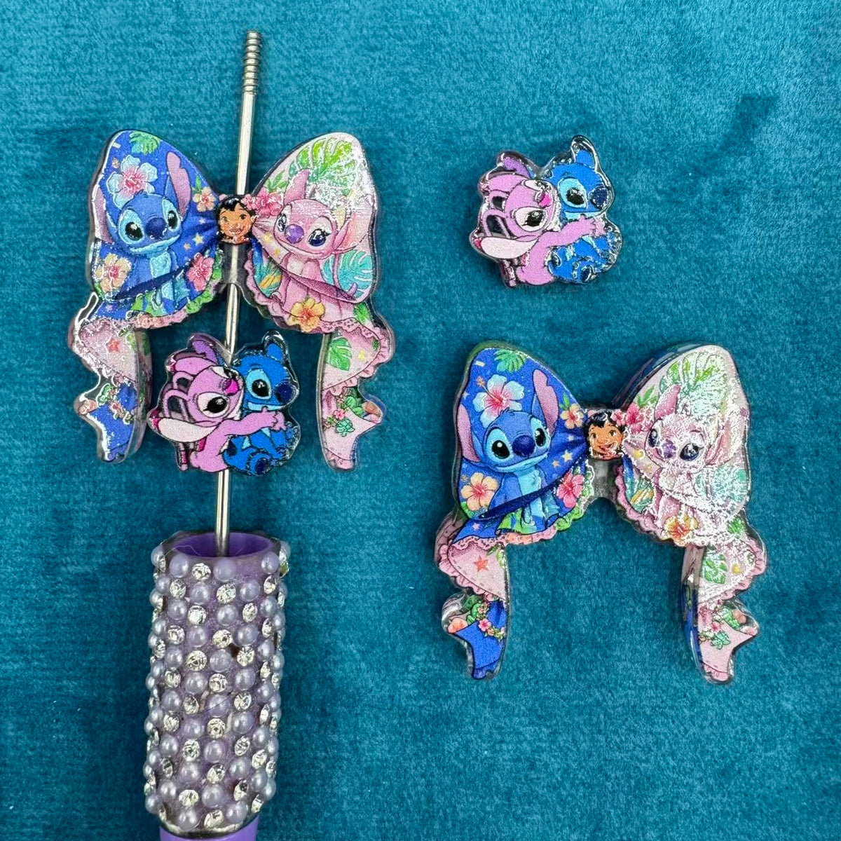 Stitch Acrylic Bow Beads For Beadable Pen