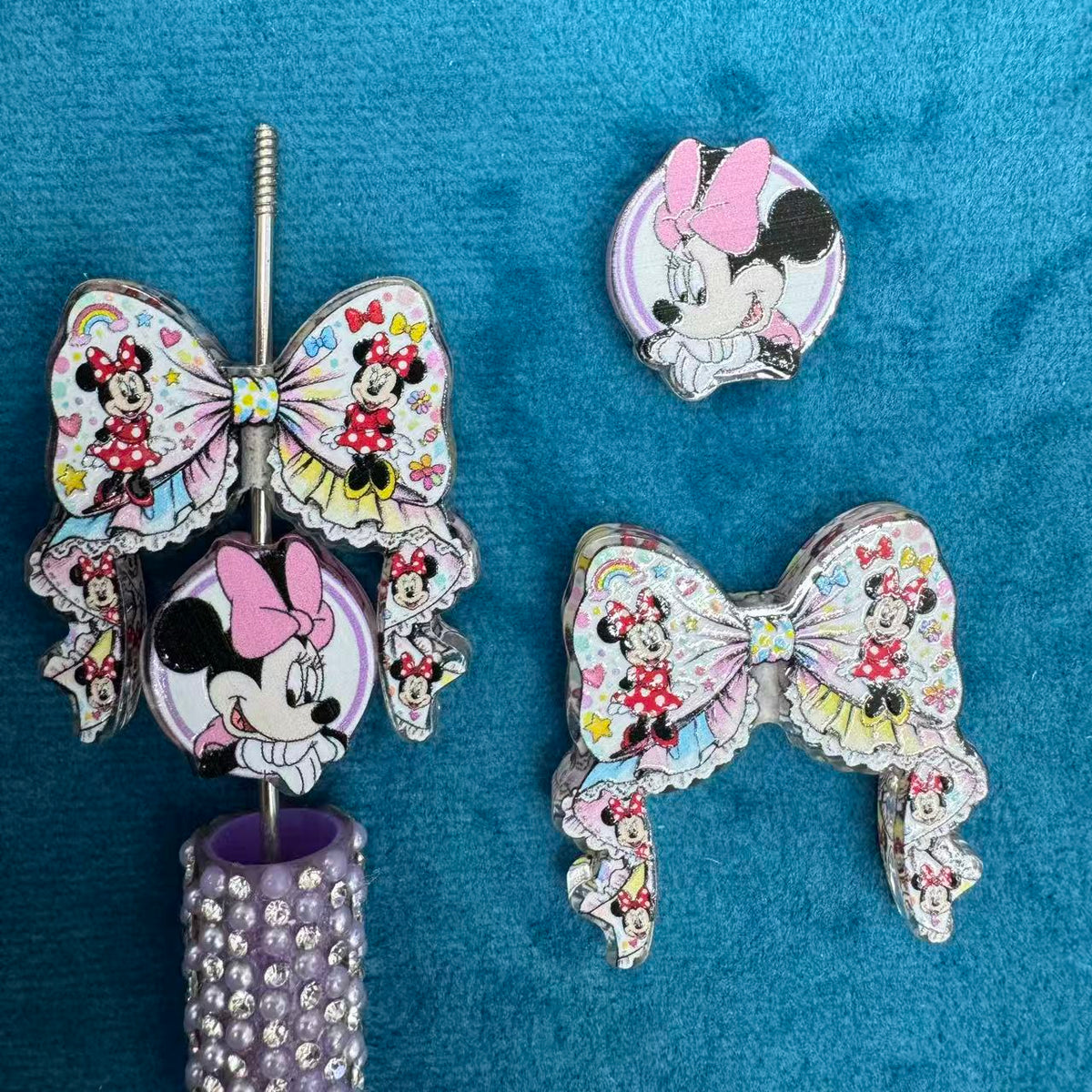 Minnie Bow Acrylic Beads For Beadable Pen