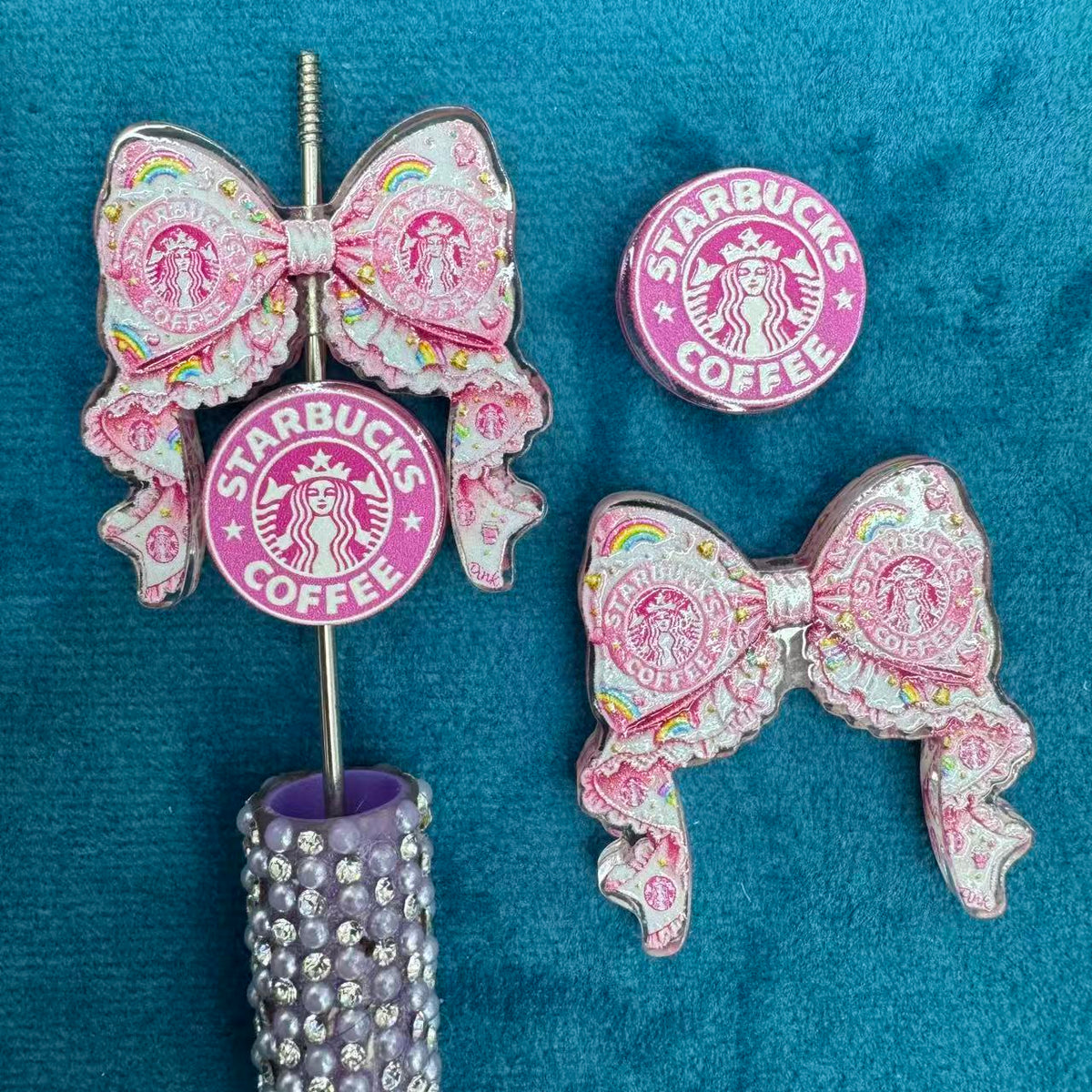 Starbucks Bow Acrylic Beads For Beadable Pen