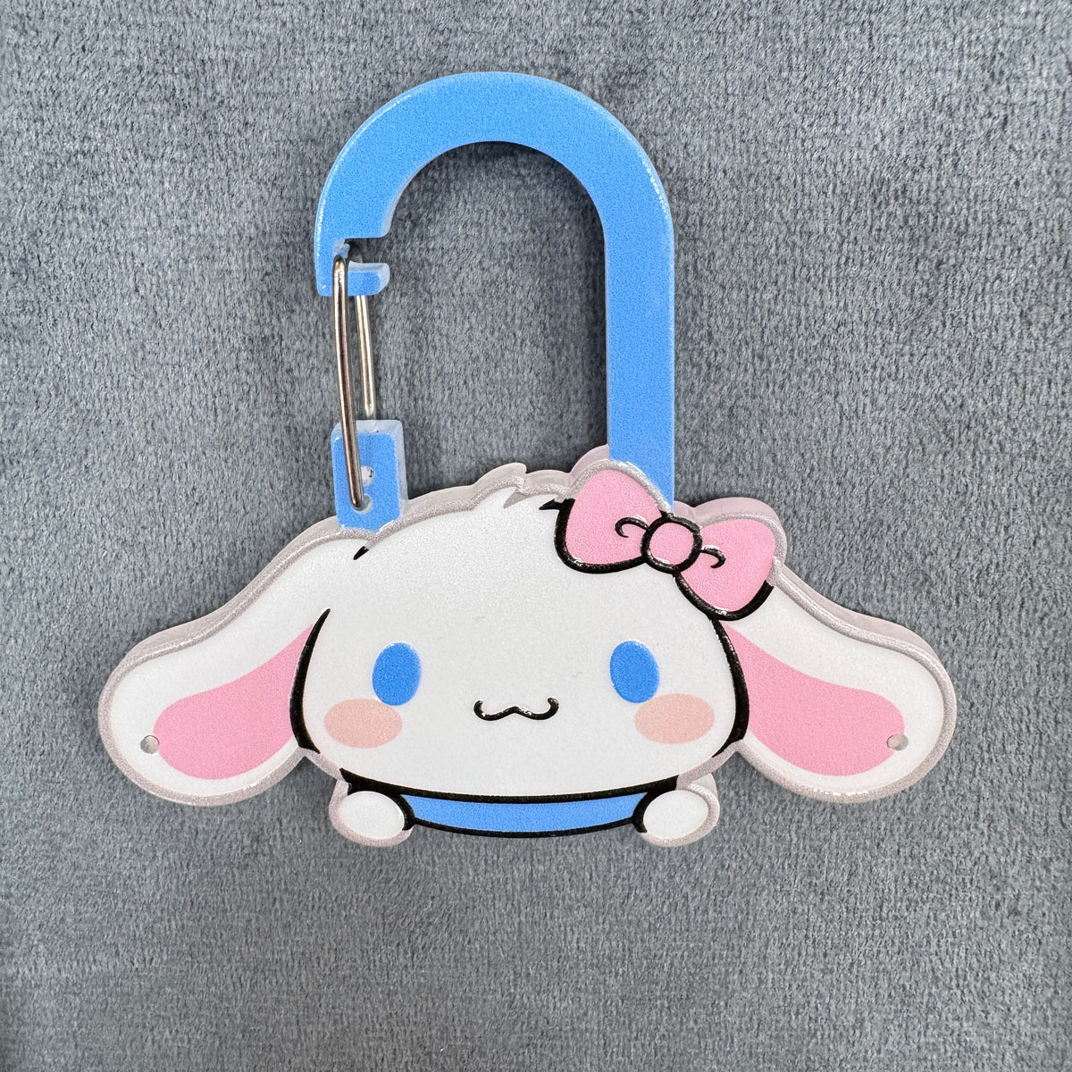 Cute Cinnamoroll Acrylic Carabiner Keychain, Sanrio Style Cartoon Bag Charm, Key Ring Clip Accessories
