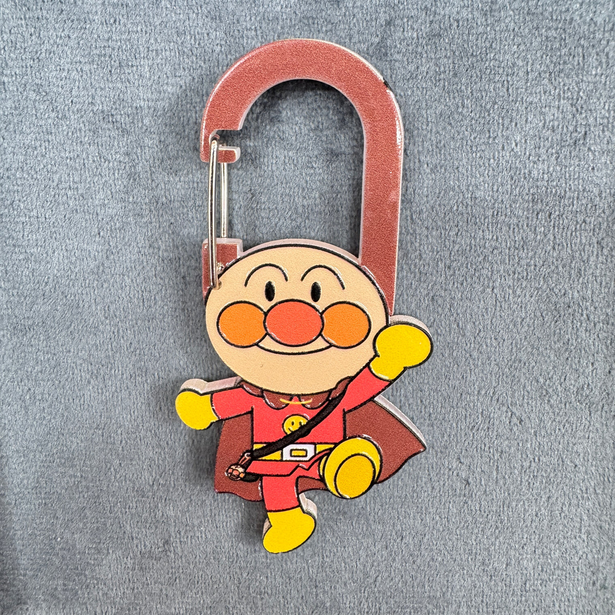 Cute Anpanman Acrylic Carabiner Keychain, Classic Japanese Anime Character Bag Charm, Superhero Key Ring Clip Accessories