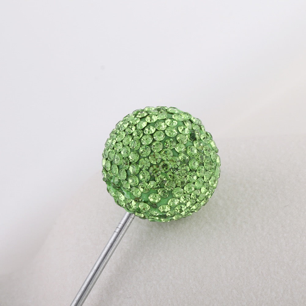 20mm Bling Rhinestone Disco Ball Beads Set, Sparkly Crystal Clay Pave Round & Tube Spacer Beads for DIY Craft Supplies, Beadable Pens & Keychains Accessories