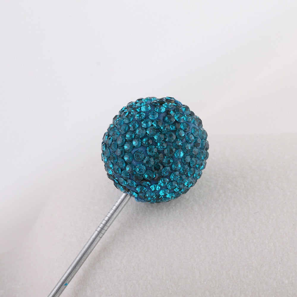 20mm Bling Rhinestone Disco Ball Beads Set, Sparkly Crystal Clay Pave Round & Tube Spacer Beads for DIY Craft Supplies, Beadable Pens & Keychains Accessories
