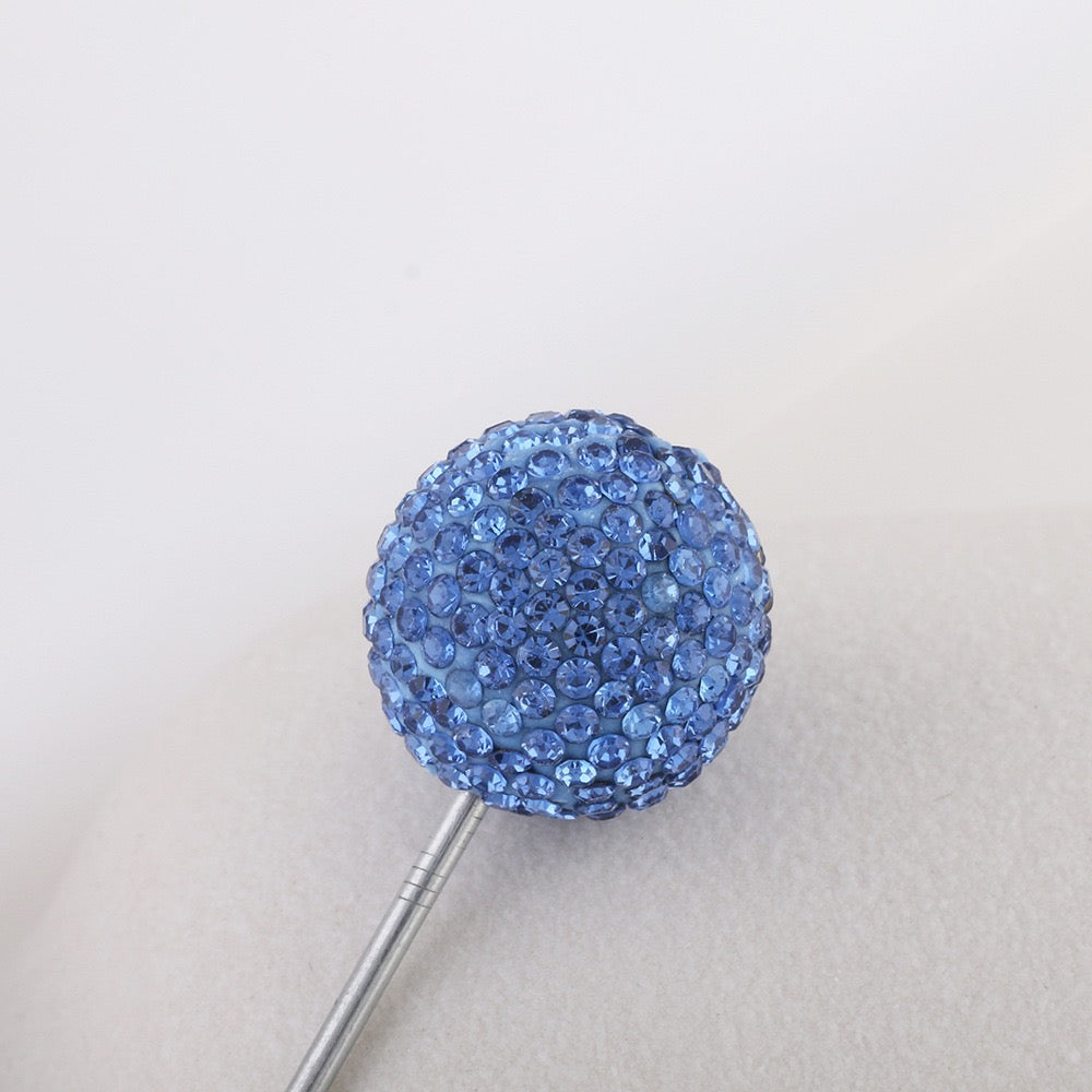 20mm Bling Rhinestone Disco Ball Beads Set, Sparkly Crystal Clay Pave Round & Tube Spacer Beads for DIY Craft Supplies, Beadable Pens & Keychains Accessories