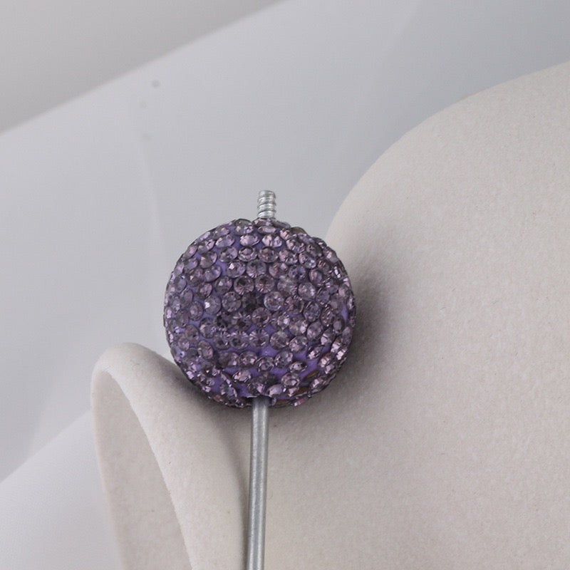 20mm Bling Rhinestone Disco Ball Beads Set, Sparkly Crystal Clay Pave Round & Tube Spacer Beads for DIY Craft Supplies, Beadable Pens & Keychains Accessories