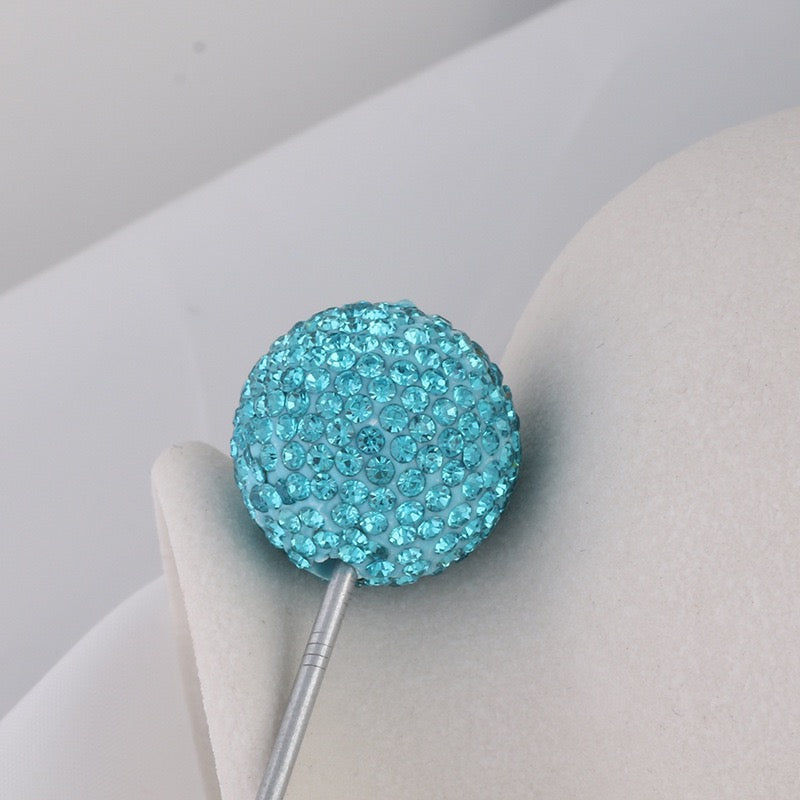 20mm Bling Rhinestone Disco Ball Beads Set, Sparkly Crystal Clay Pave Round & Tube Spacer Beads for DIY Craft Supplies, Beadable Pens & Keychains Accessories