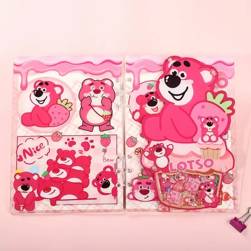 A5 Cute Anime Character Acrylic Loose-leaf Photocard Binder, Cartoon Game Hero Printed Photocard Album Storage Organizer with Magnetic Photo Frame, 6-Ring Binder for Photocards, Trading Cards & Postcards