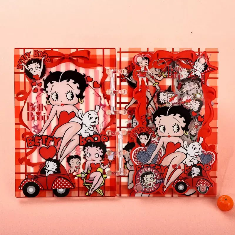 A5 Cute Anime Character Acrylic Loose-leaf Photocard Binder, Cartoon Game Hero Printed Photocard Album Storage Organizer with Magnetic Photo Frame, 6-Ring Binder for Photocards, Trading Cards & Postcards