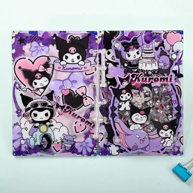 A5 Cute Anime Character Acrylic Loose-leaf Photocard Binder, Cartoon Game Hero Printed Photocard Album Storage Organizer with Magnetic Photo Frame, 6-Ring Binder for Photocards, Trading Cards & Postcards
