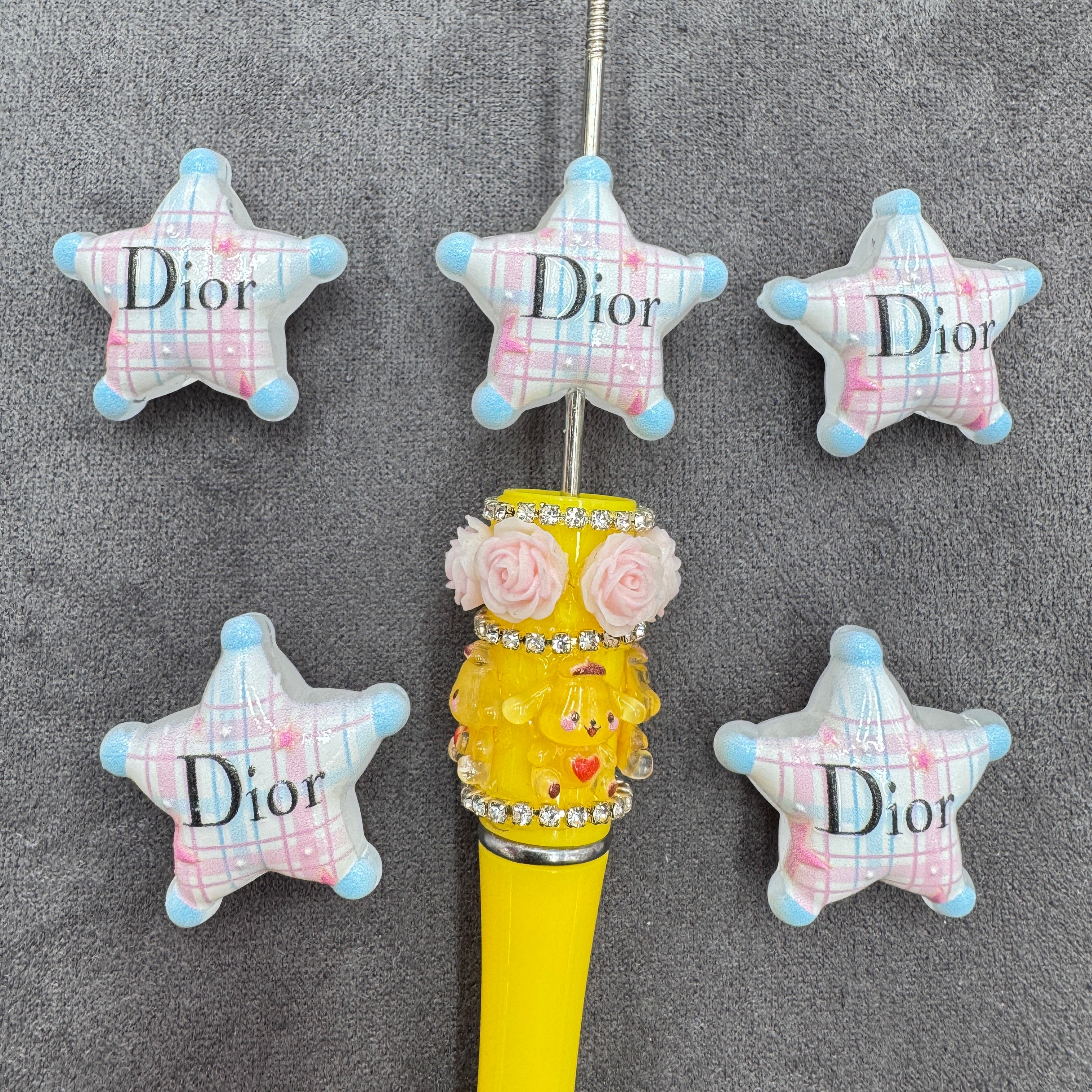 Chubby Five‑Point Star Acrylic Focal Beads Series As Picture Shows