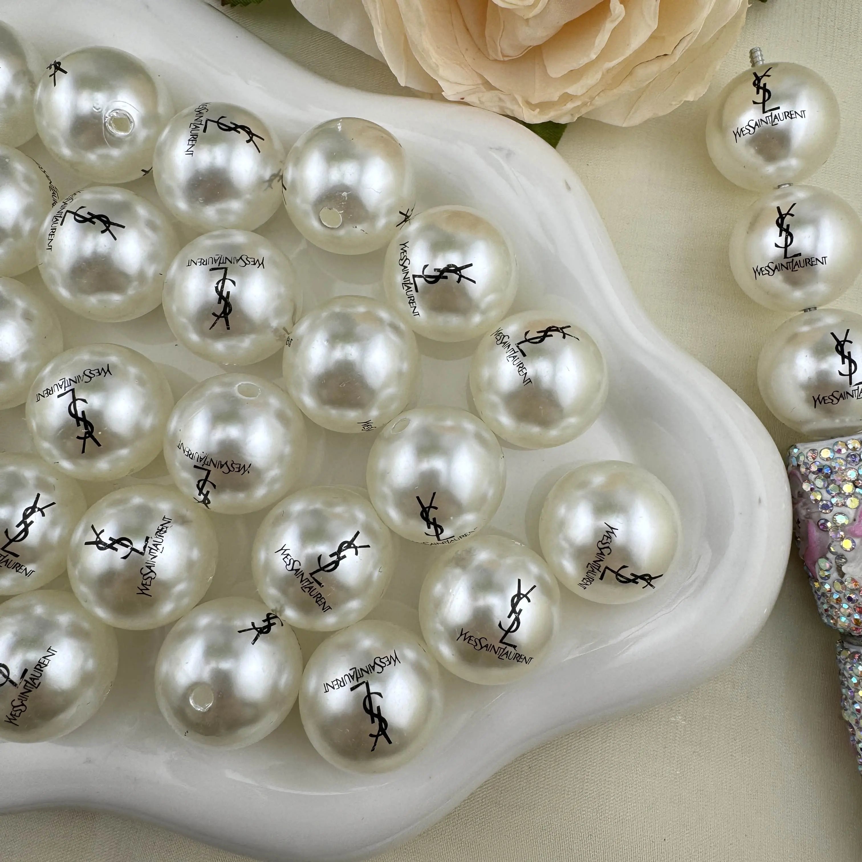 20mm  Pearl Looking Acrylic Beads Zoe's DIY Shop