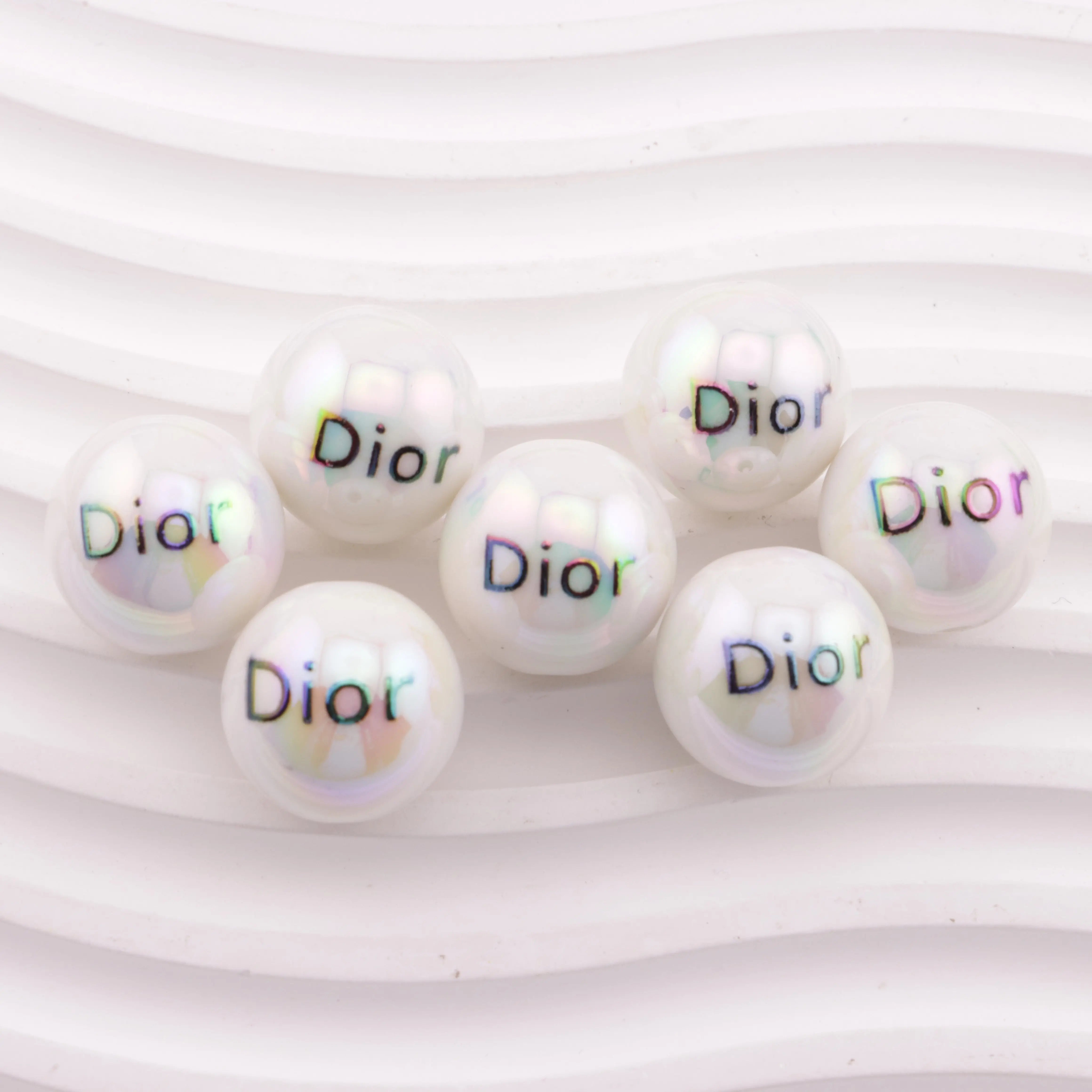 20mm Solid Color UV-Plated Dior Acrylic Beads Zoe's DIY Shop