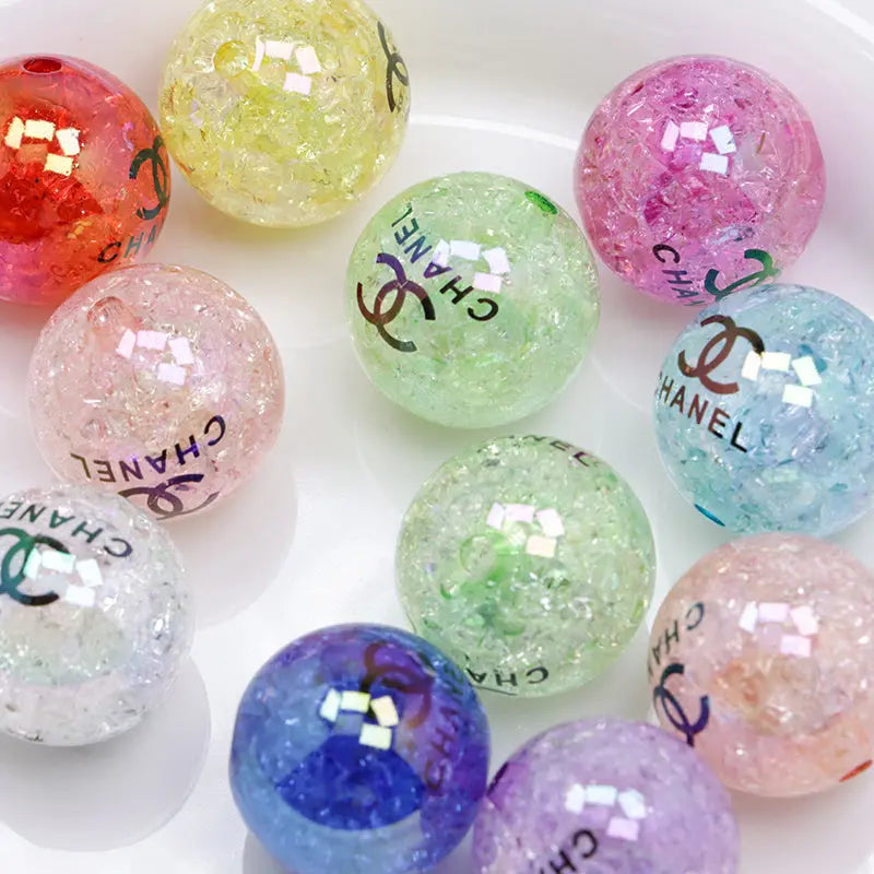 20mm  Sparkling Acrylic Beads Zoe's DIY Shop