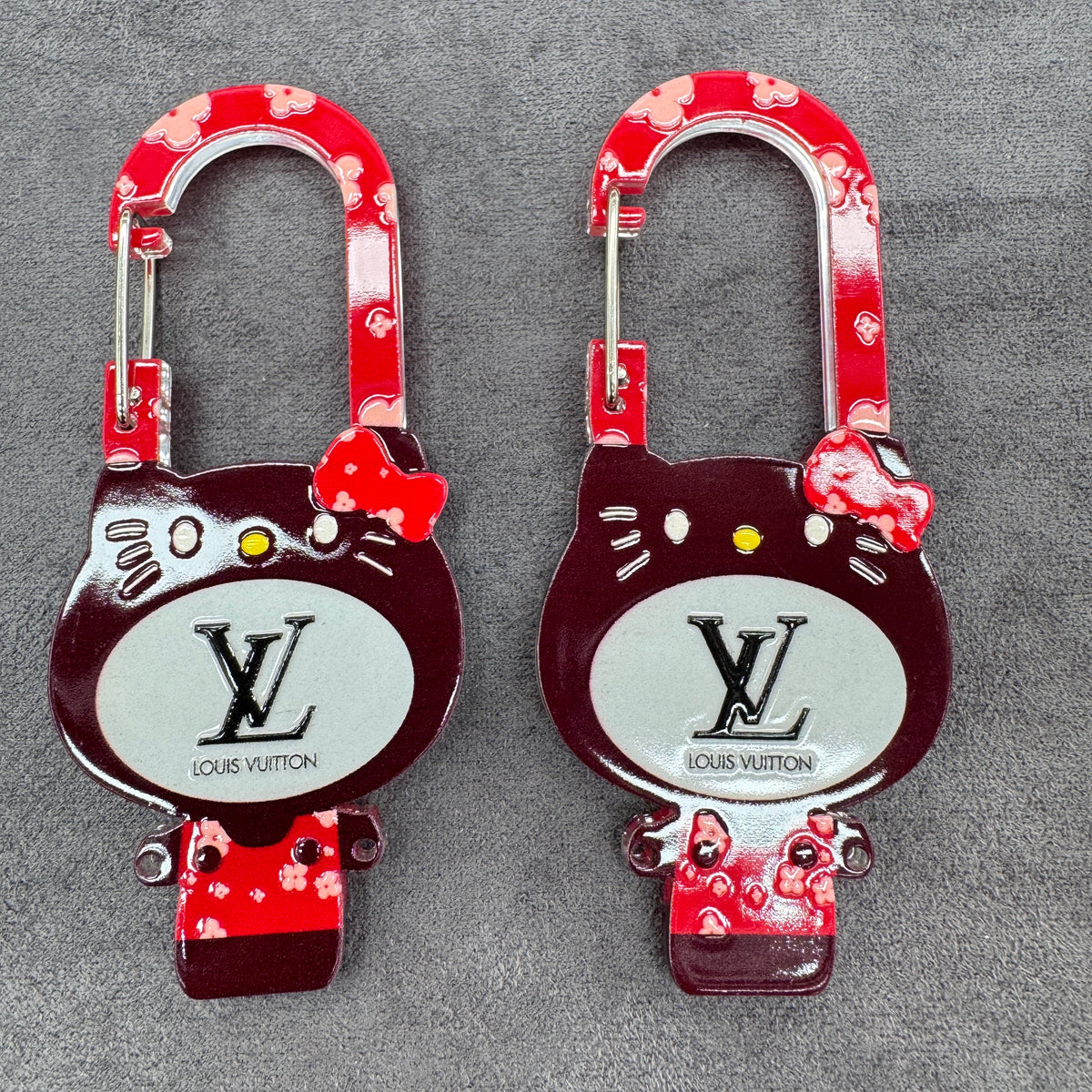 Cartoon Cat-Shaped Bag Charm Pendants,Multi Color, Decorative Bag DIY Accessories,approx 82×38 mm, carabiner inner width approx 29 mm