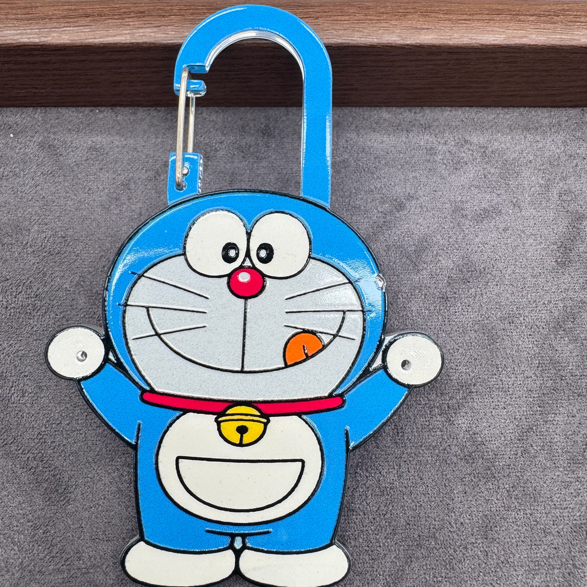 Large‑sized Classic Blue Robot Cat Design Bag Charm,Decorative Carabiner Bag Accessories for DIY Crafts