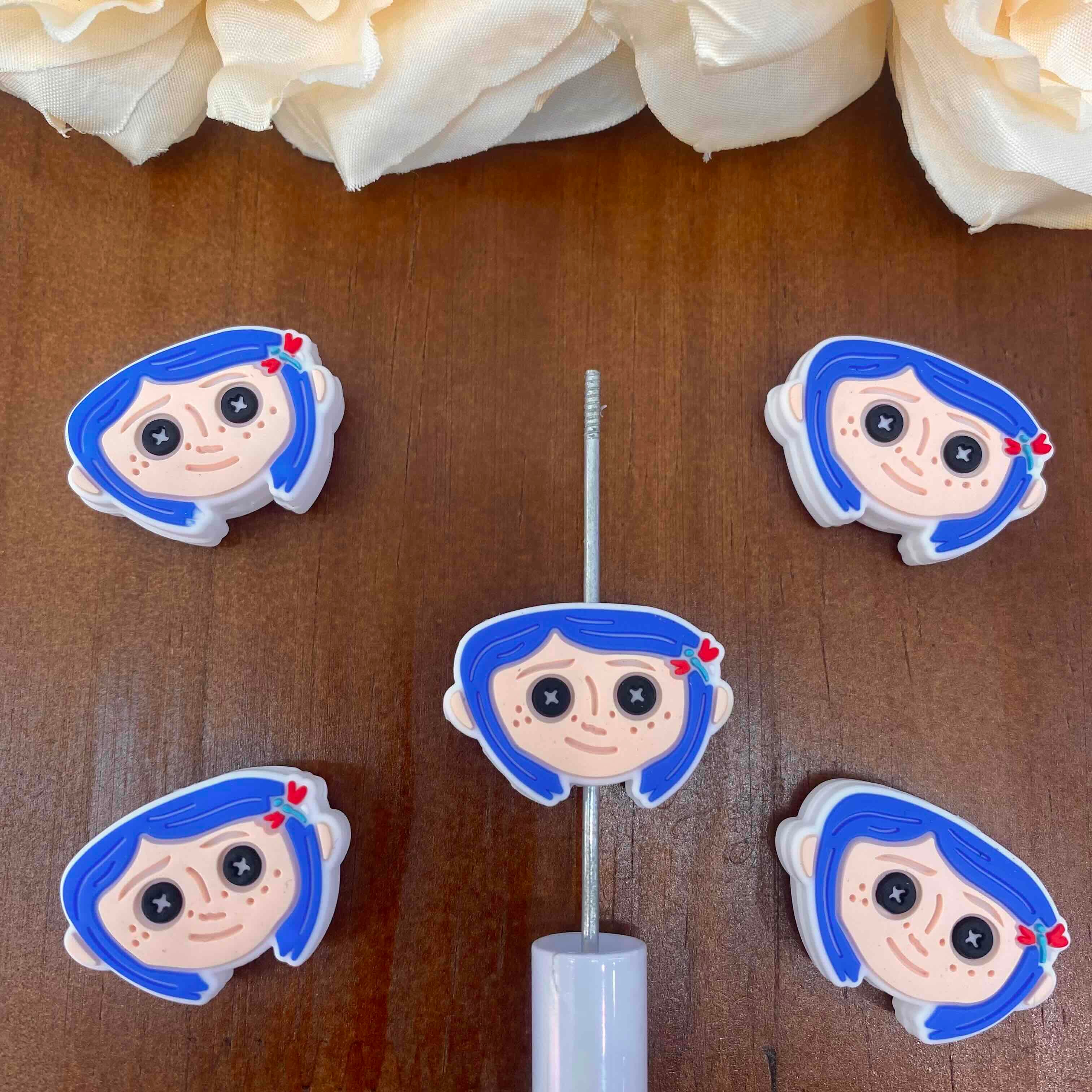 FS20440-Coraline Flat Silicone Focal Beads
