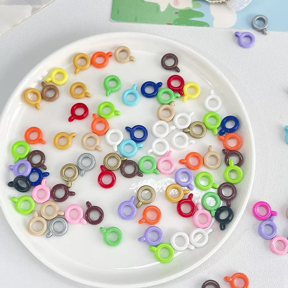 Acrylic Spacer Beads With Dangle Hook,Multi‑Color,Random Mix