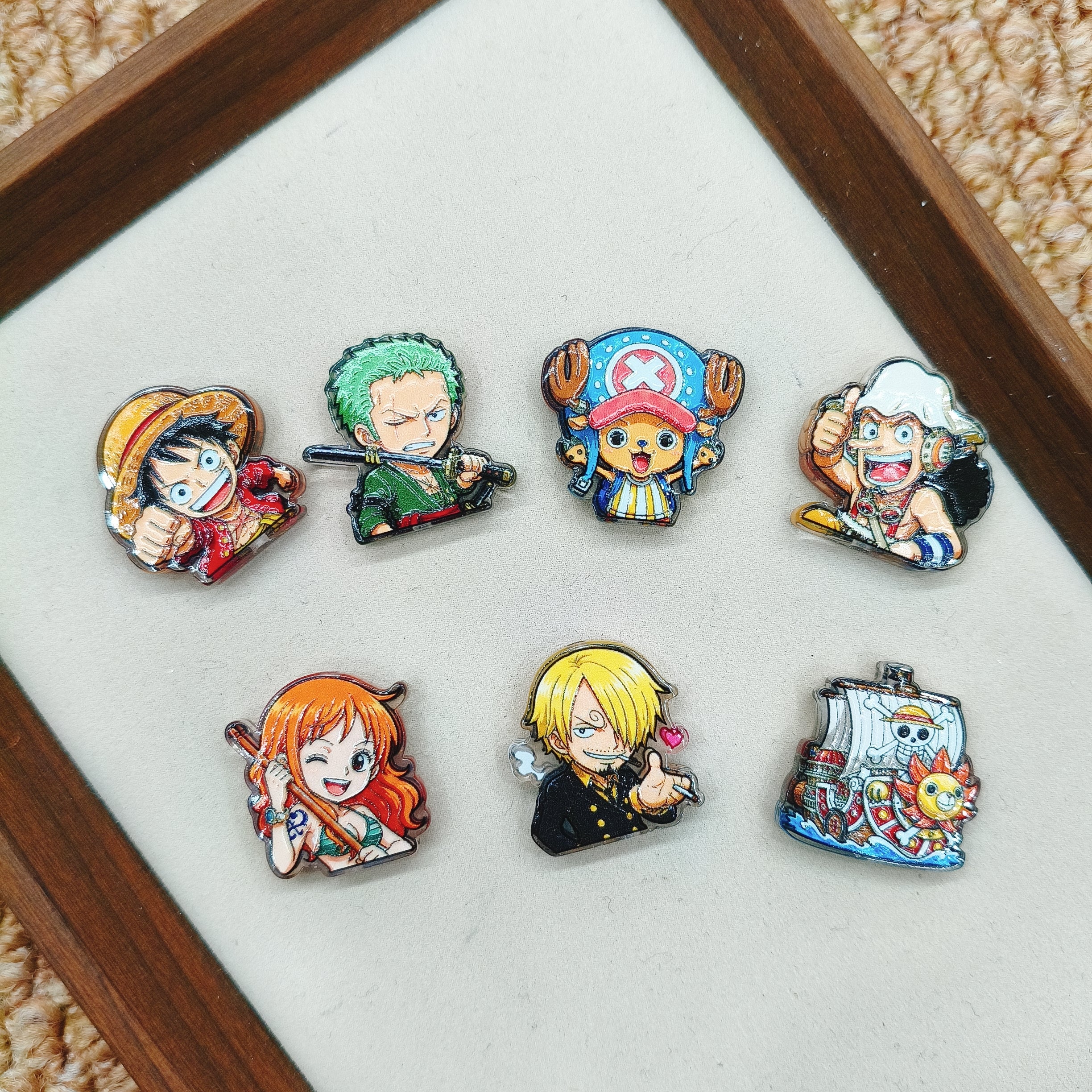 Classic Pirate Anime Character Series Acrylic Beads,Random Mix