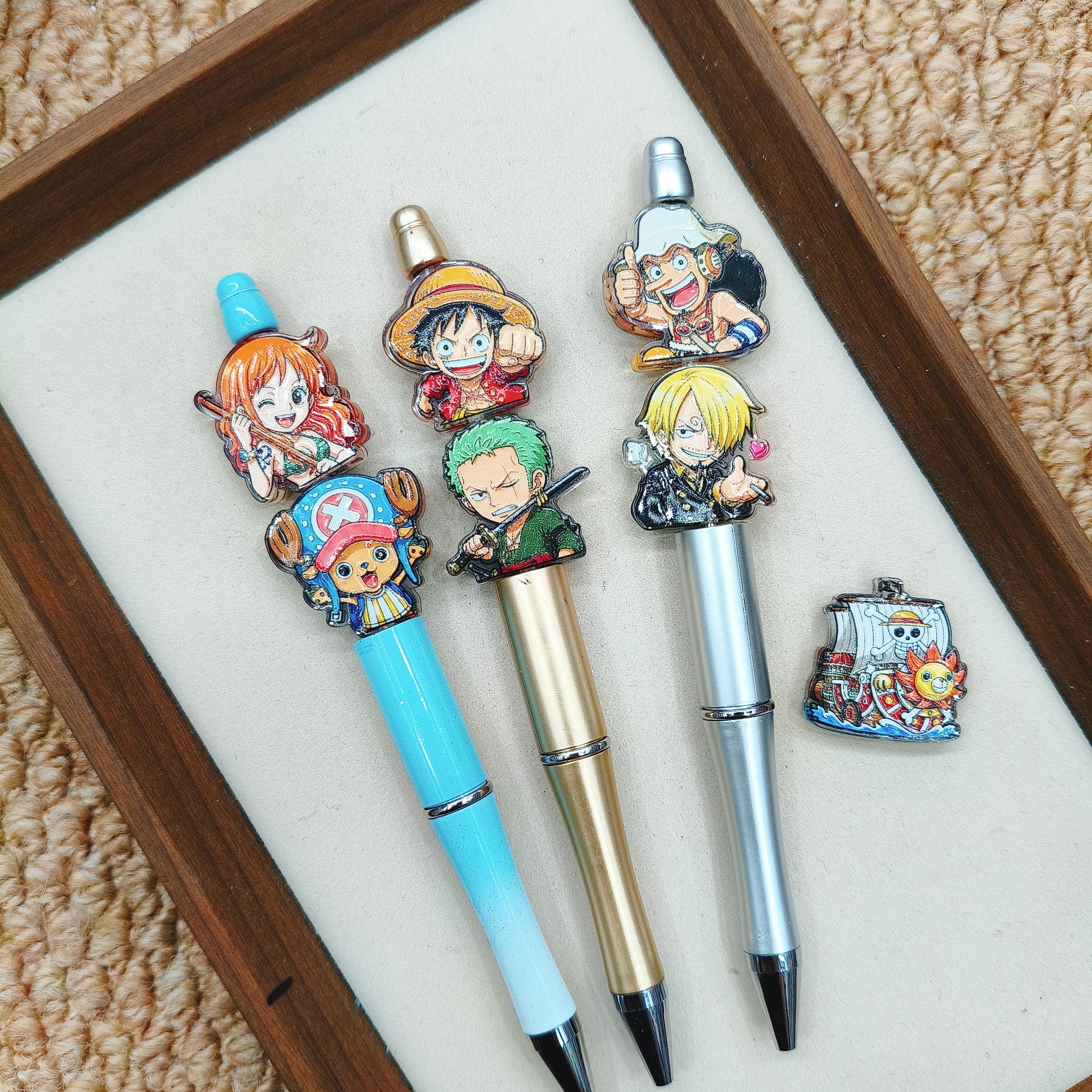 Classic Pirate Anime Character Series Acrylic Beads,Random Mix