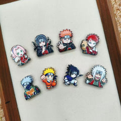 Japanese Anime Hot-Blooded Boy Acrylic Focal Beads,Random Mix