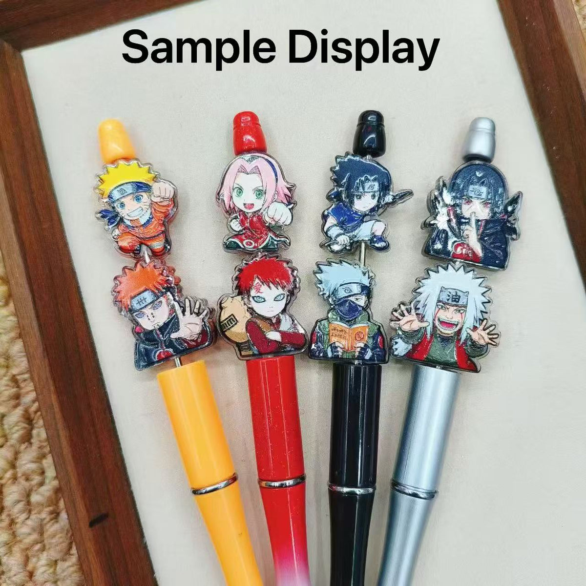 Japanese Anime Hot-Blooded Boy Acrylic Focal Beads,Random Mix