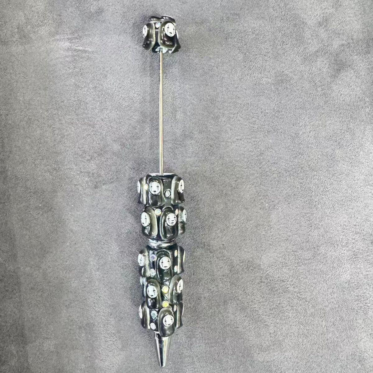 Clay Beads with No‑Face and AB Rhinestones, 18MM