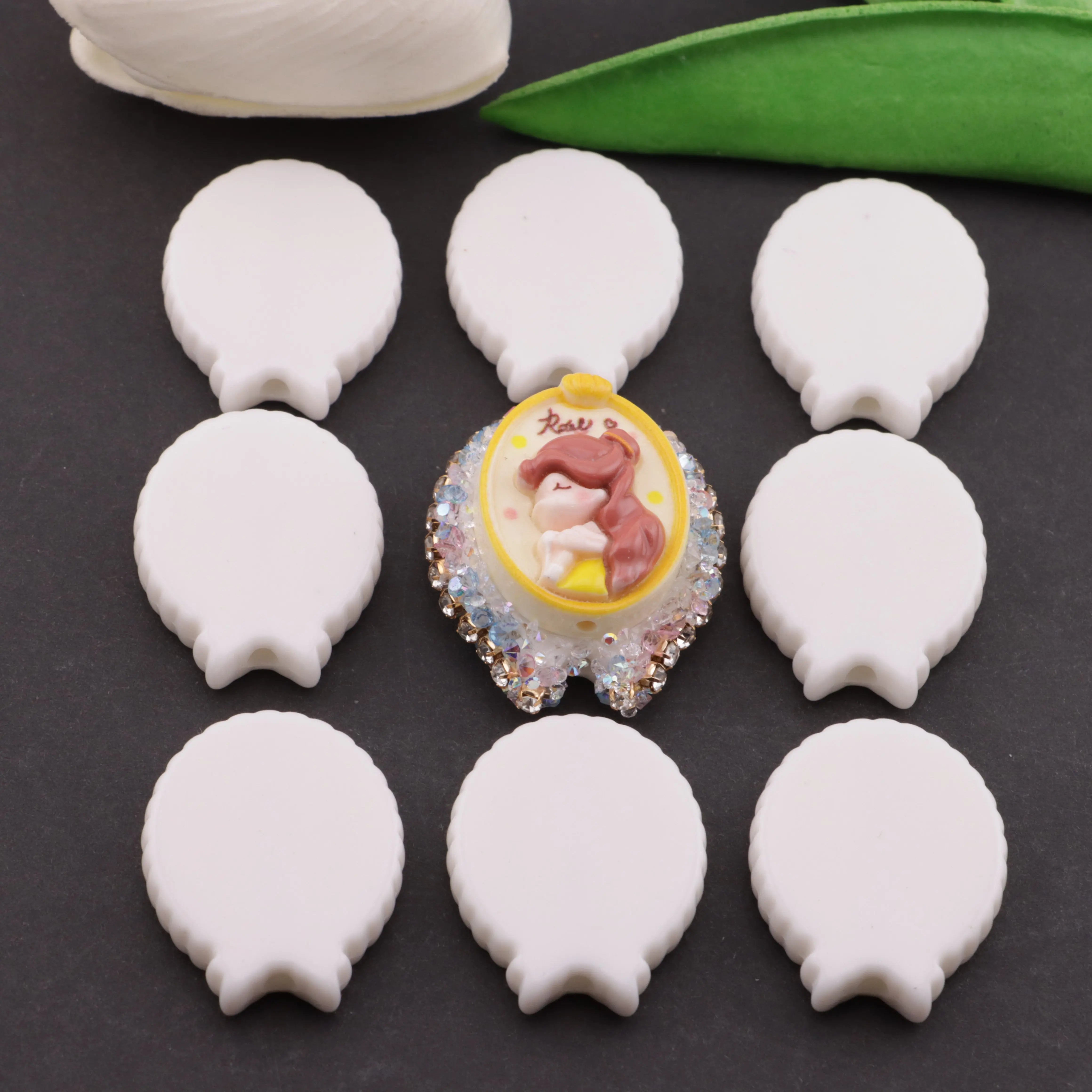 24×30mm Ellipse Bows Based Beads Zoe DIY Shop