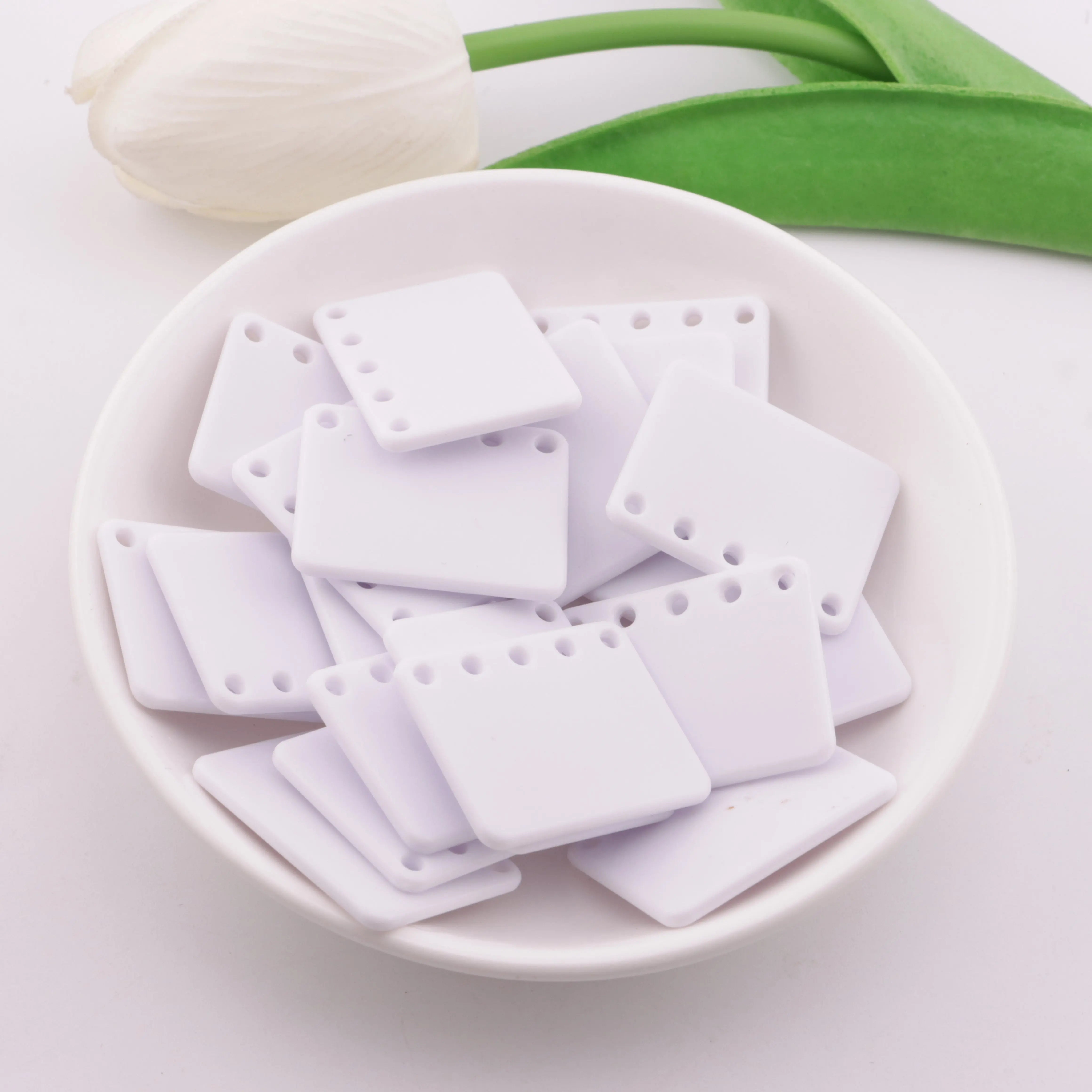 24*30mm White 5 Hole DIY Book Page Acrylic DIY Five-Hole White-Background Book Pages Zoe's DIY Shop