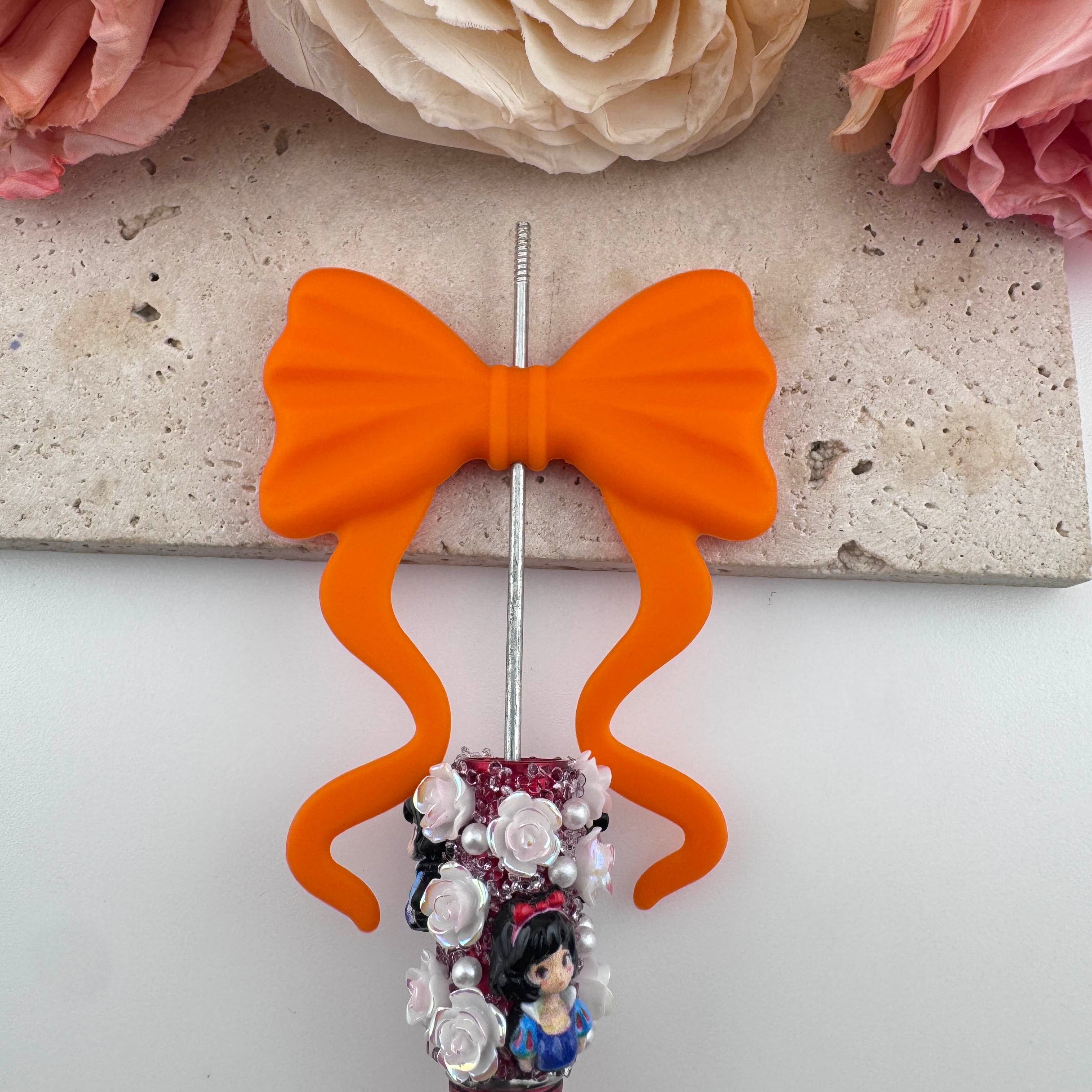 FS19388-About 60×70mm Silicone Bow Beads