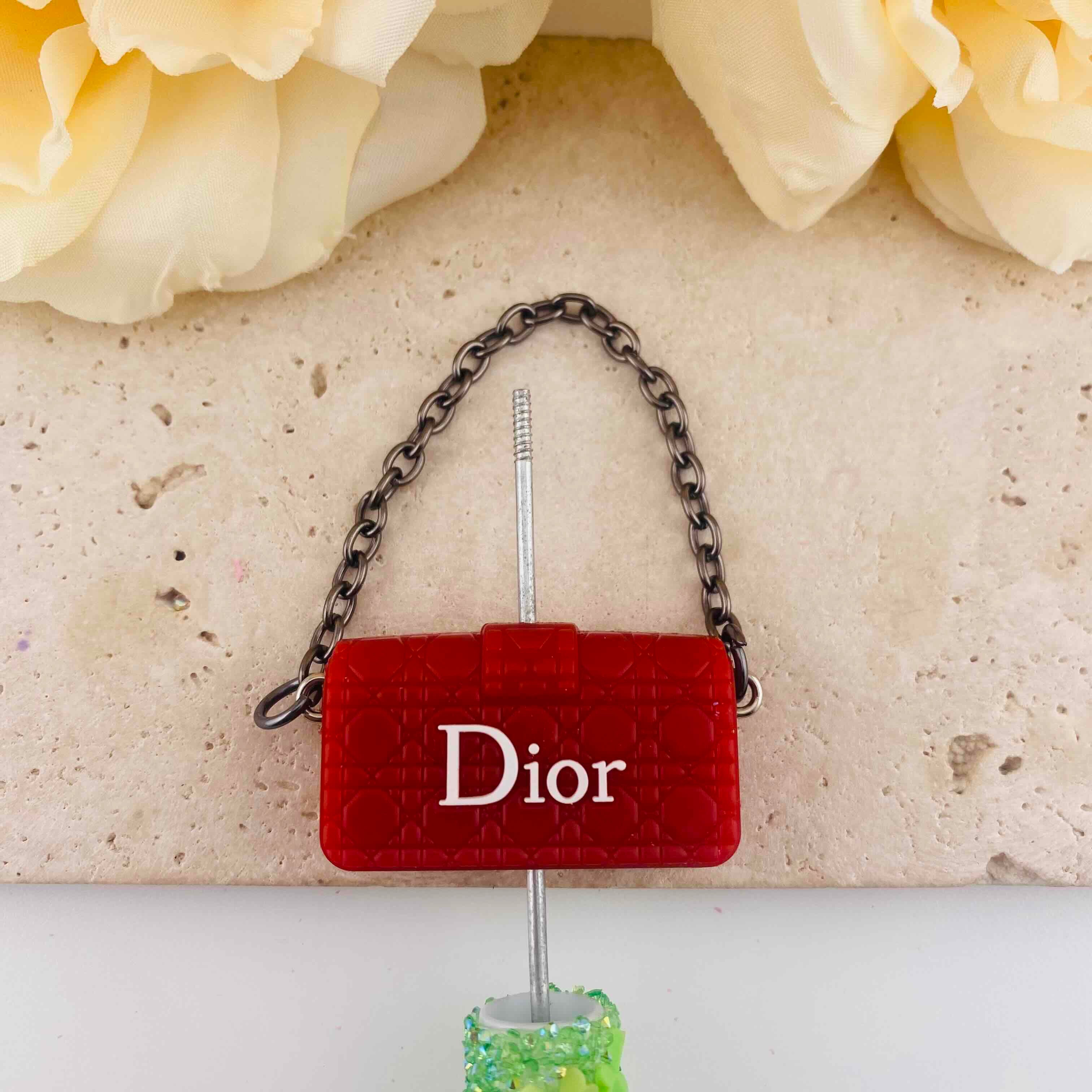 FS5604-About 23*38mm Dior Chain Handbag Silicone Beads