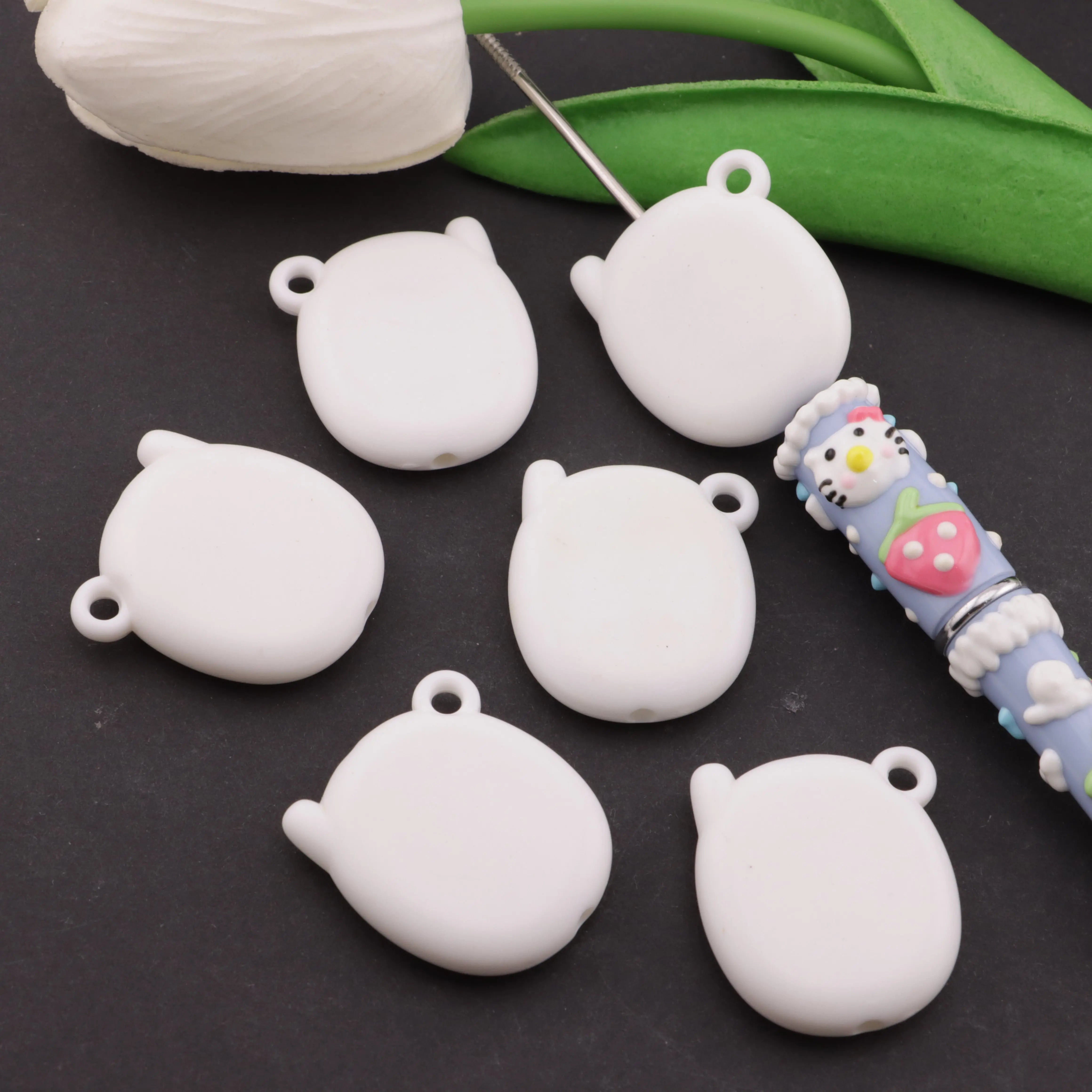 25*29mm Phone Based Beads, Phone Beads Base Beads With Hanging Holes Zoe DIY Shop