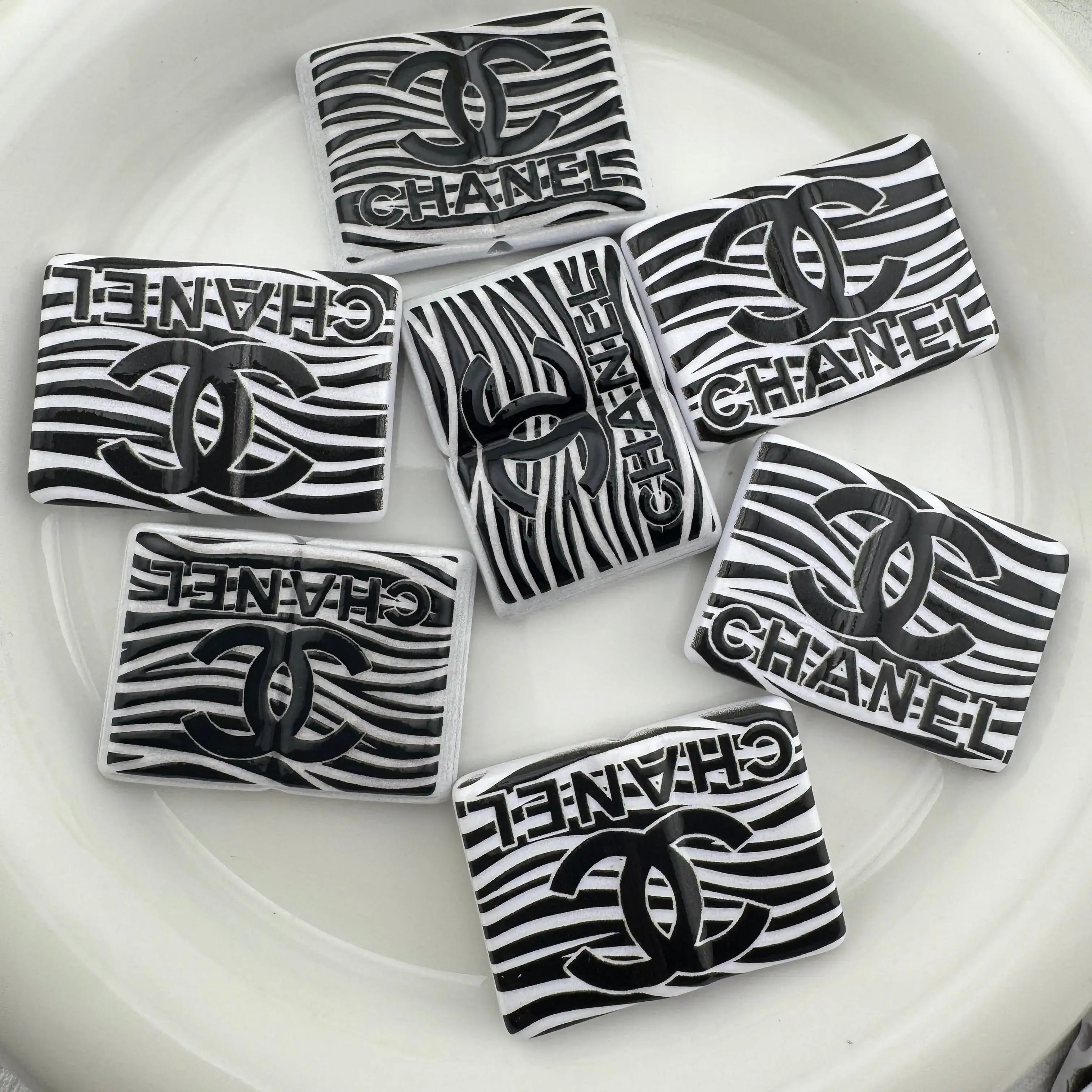 25×34mm Book Shape Printed Acrylic Beads Zoe's DIY Shop